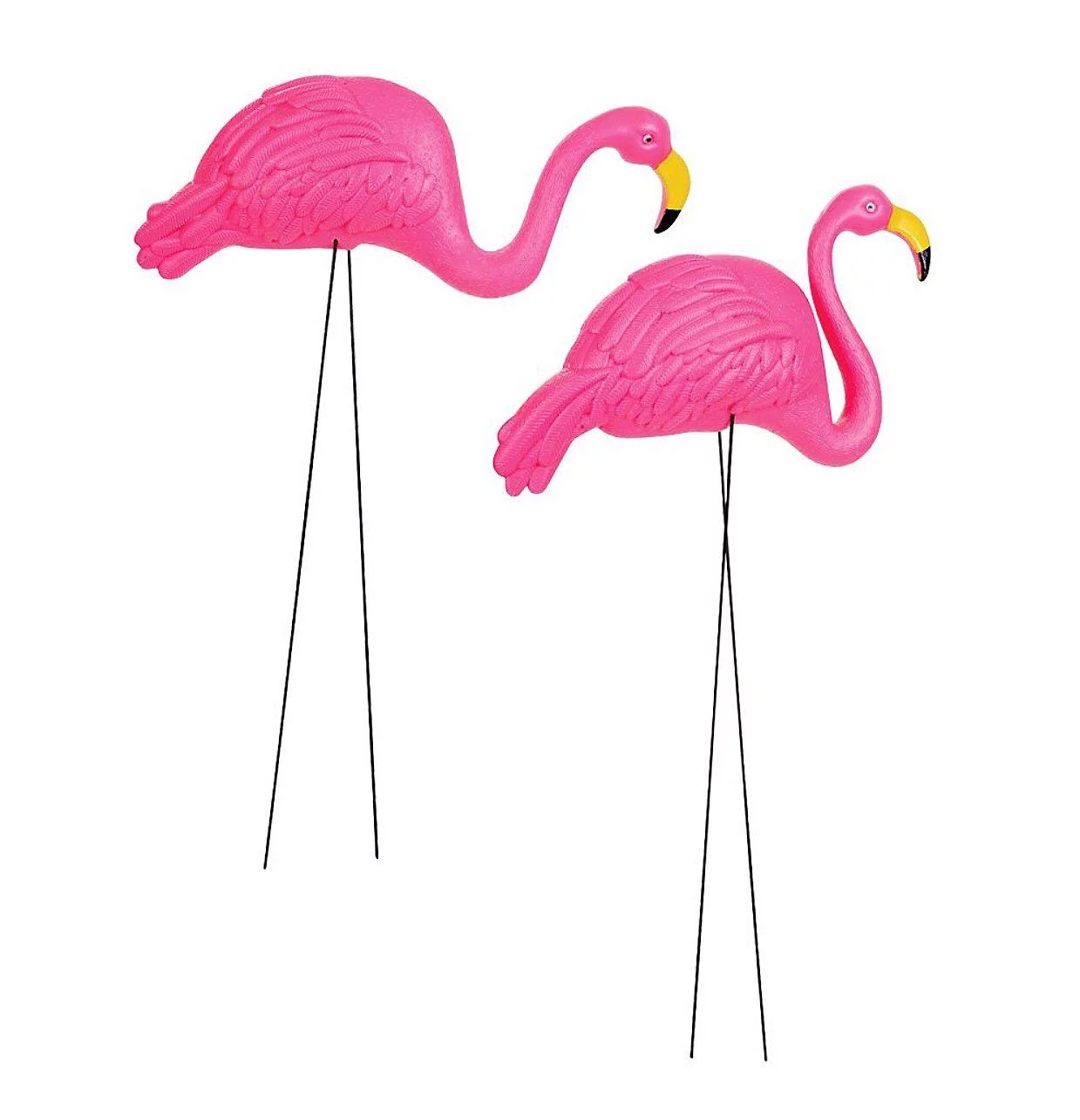 GiftExpress Pack of 2, Large Bright Pink Flamingo Yard Ornament/Flamingo Lawn Ornaments/Ink Flamingo Garden Yard