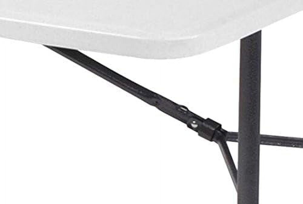 6 ft. Fold-in-Half Banquet Table w/Handle, White