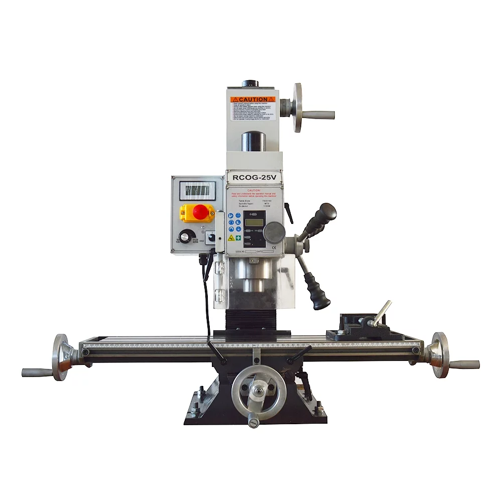 INTBUYING R8 Milling Drilling Machine Metal Lathe with R8-ER32 Milling Chucks 1100W Rcog-25V