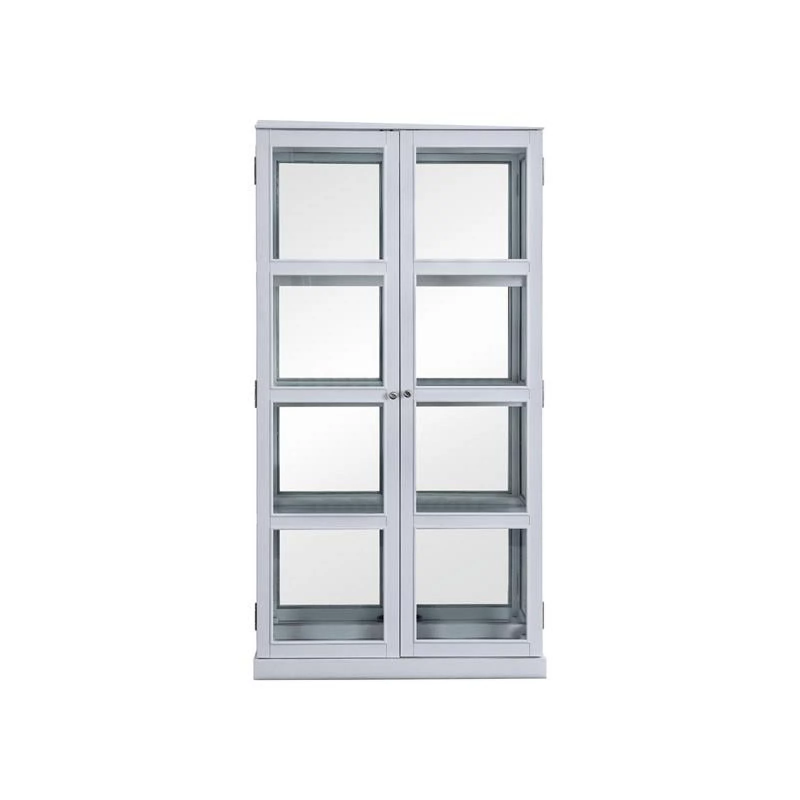 Furniture of America Mendes Transitional Wood 4-Shelf Curio Cabinet in White