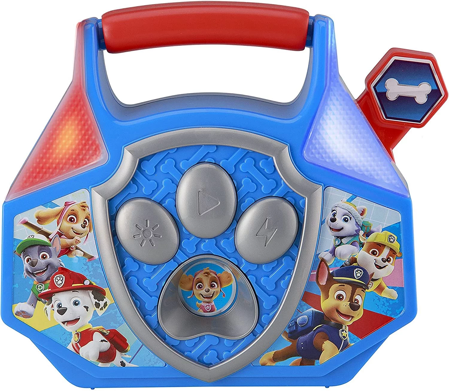 eKids Paw Patrol Toy Mini Boom Box with Built-in Music, Flashing Lights & Sound Effects