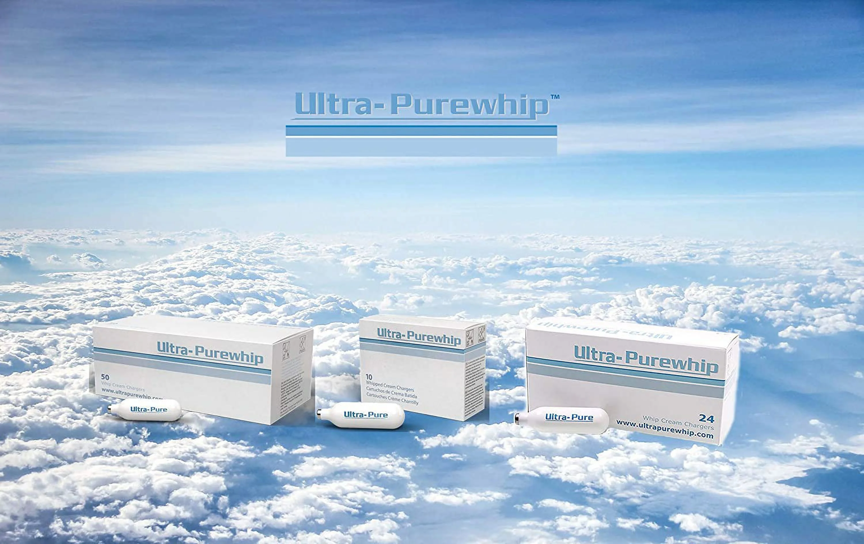 Ultra-Purewhip Whipped Cream Chargers - Case of 192 - (8 Boxes of 24)