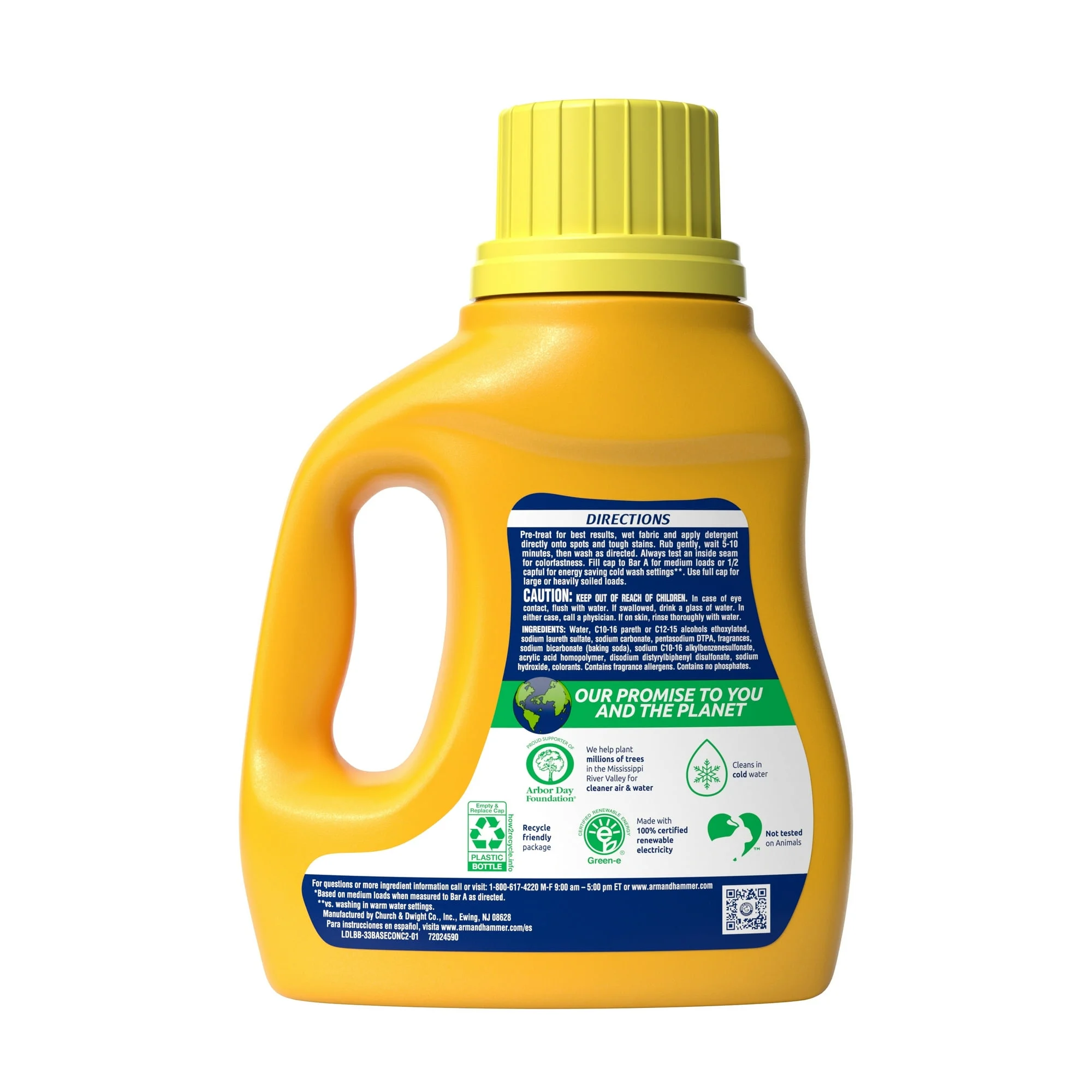 ARM & HAMMMER Liquid Laundry Detergent Soap, Clean Burst Fresh, 33 fl oz, 33 Loads (Pack of 2)