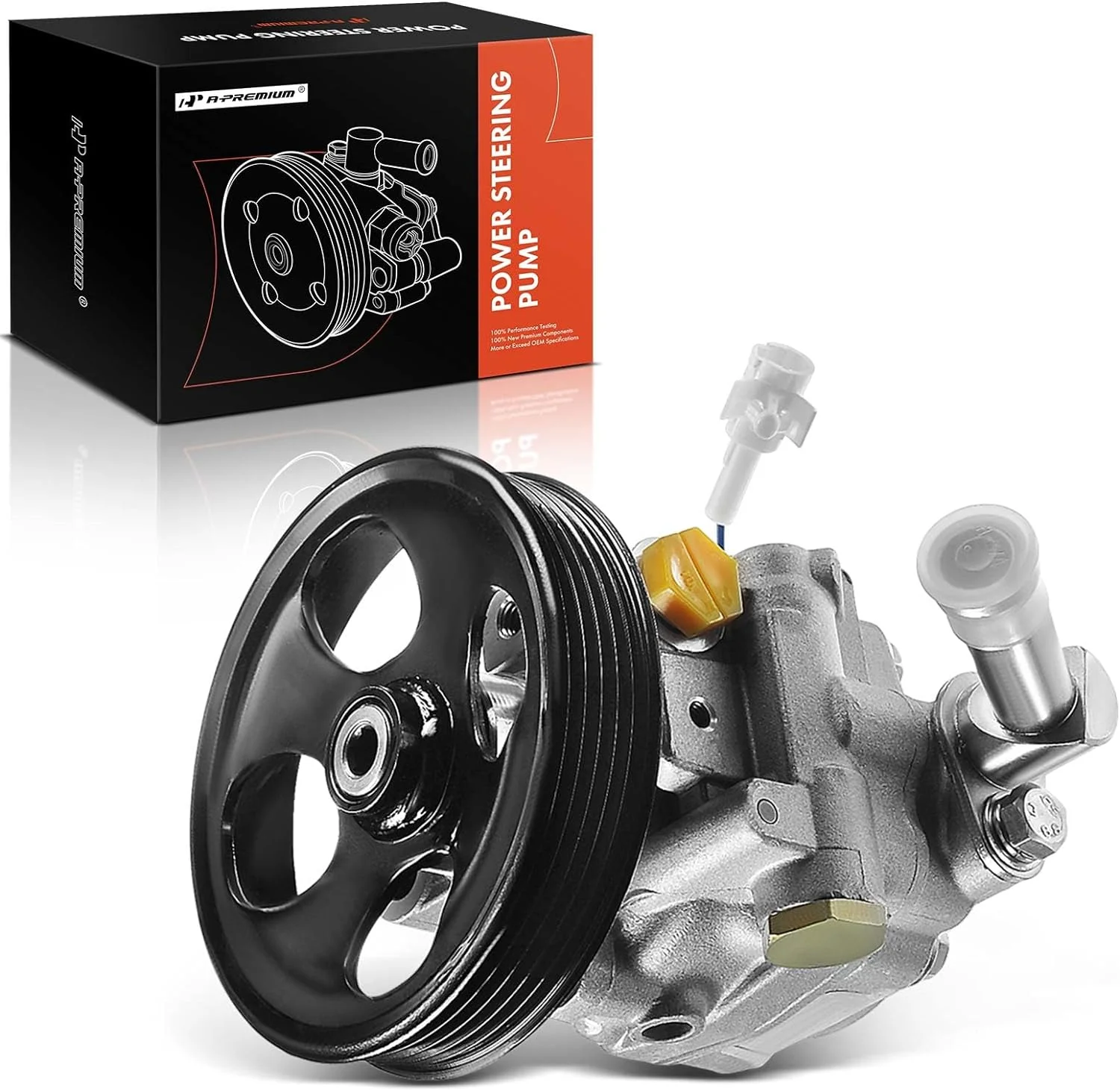 A-Premium Power Steering Pump with Pulley Compatible with Subaru Forester 2003-2005 H4 2.5L