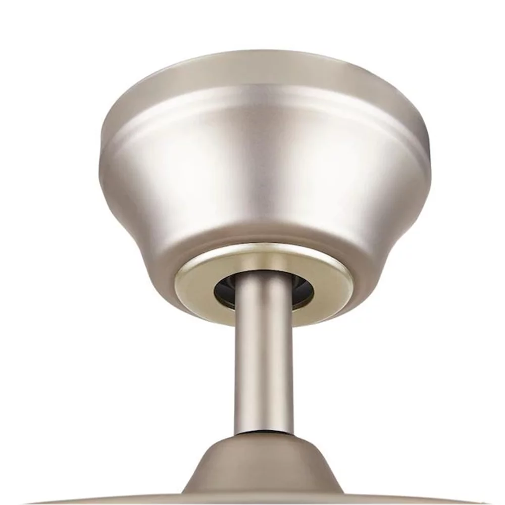 Concord  Heritage Home 52-in Satin Nickel LED With White Blades Indoor Ceiling Fan with Light Kit (5-Blade) 52HEF5SN-MB-LED-WH