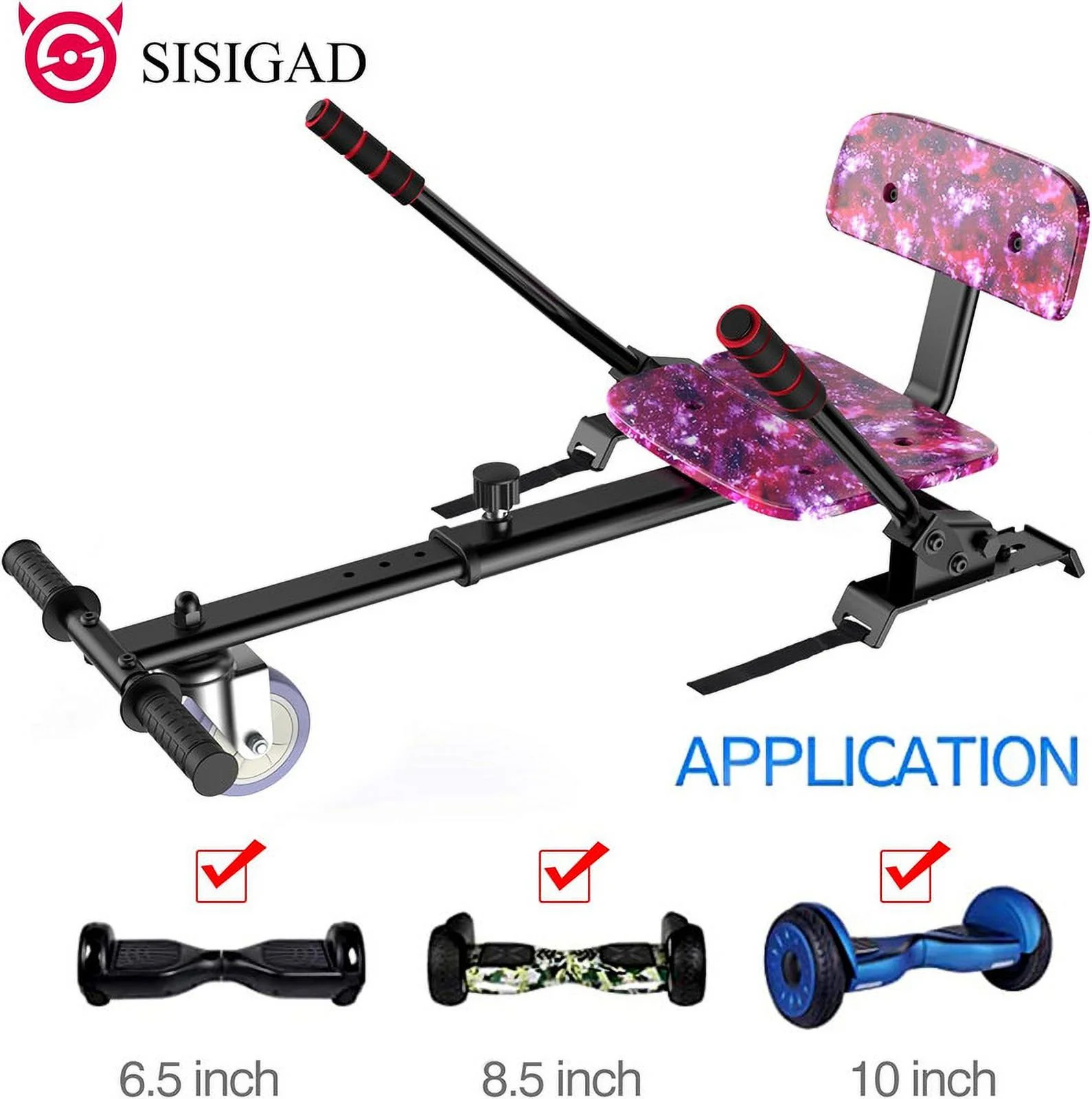 SISIGAD Hoverboard Go Kart, Hoverboard Seat Attachment for 6.5