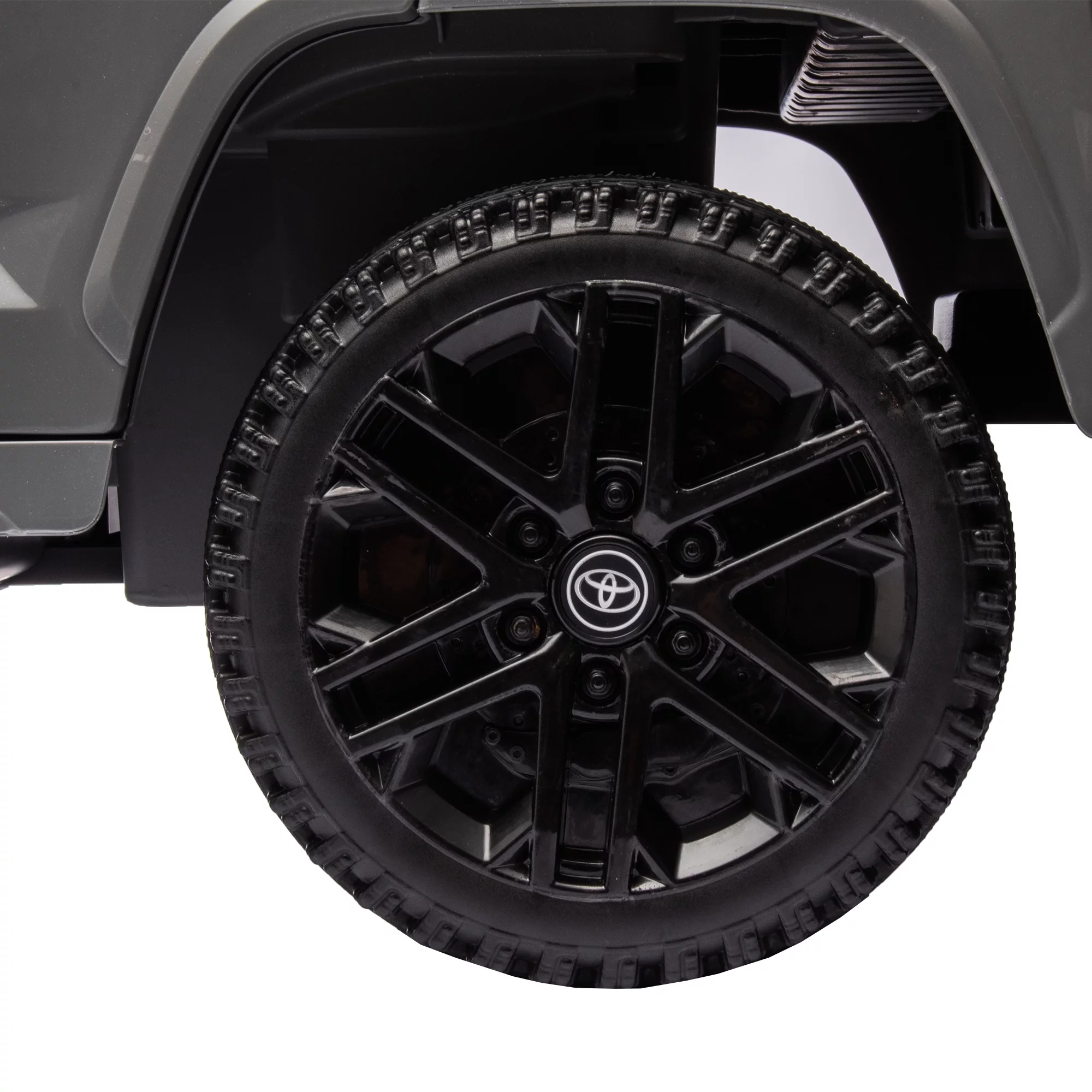 Pouseayar 12V Kids Ride on Truck, Battery Powered Electric Vehicle Toy w/Parent Remote Control, 3 Speed, Spring Suspension, LED Lights, Music, Gray