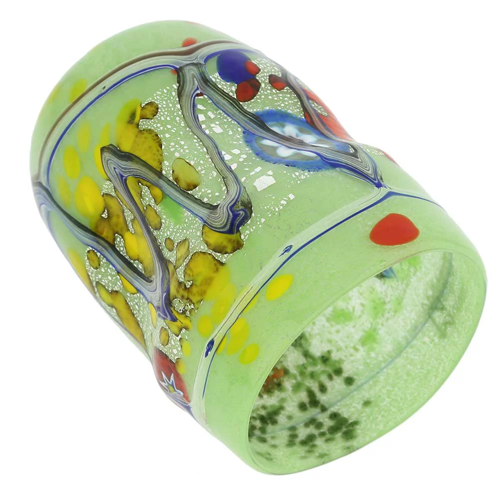 GlassOfVenice Murano Glass Modern Art Tumbler - Green