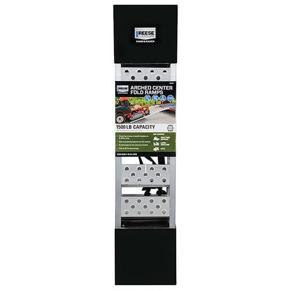 Reese Explore Arched Aluminum Center-Fold Loading Ramp, 12 in. x 90 in. 1500 lb. Capacity (2 pk.)