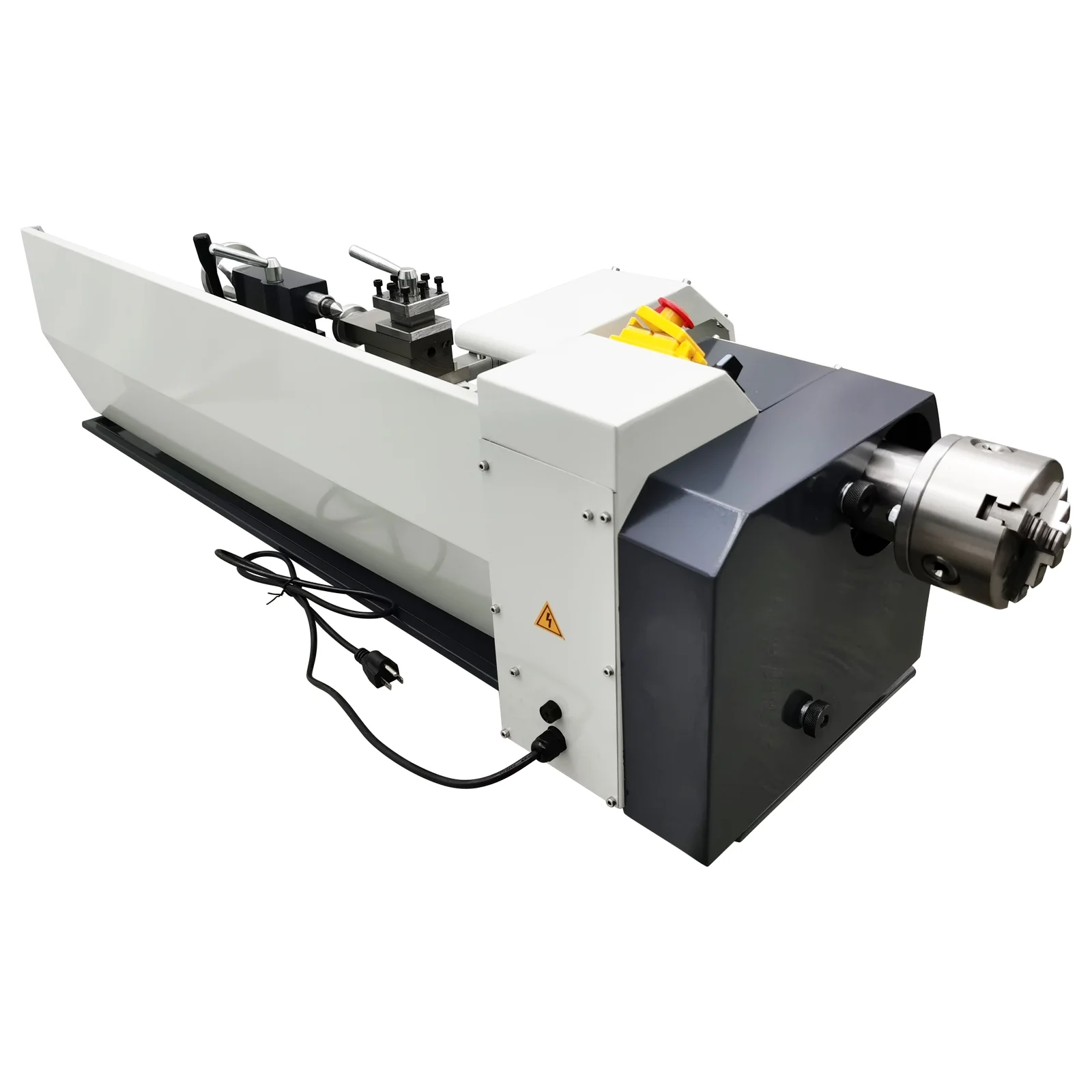 RC-210E Double Head Double Chuck Electronic Pulse Precision Metal Bench Lathe 8