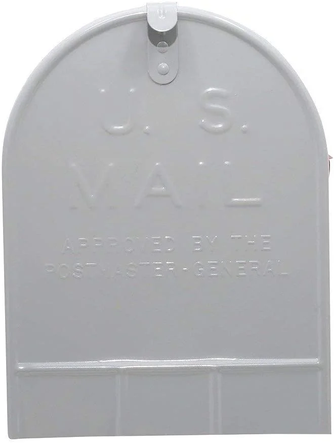 AUCHI  Stanley Extra-Large Capacity Galvanized Steel Grey, Post-Mount Mailbox, ST200000