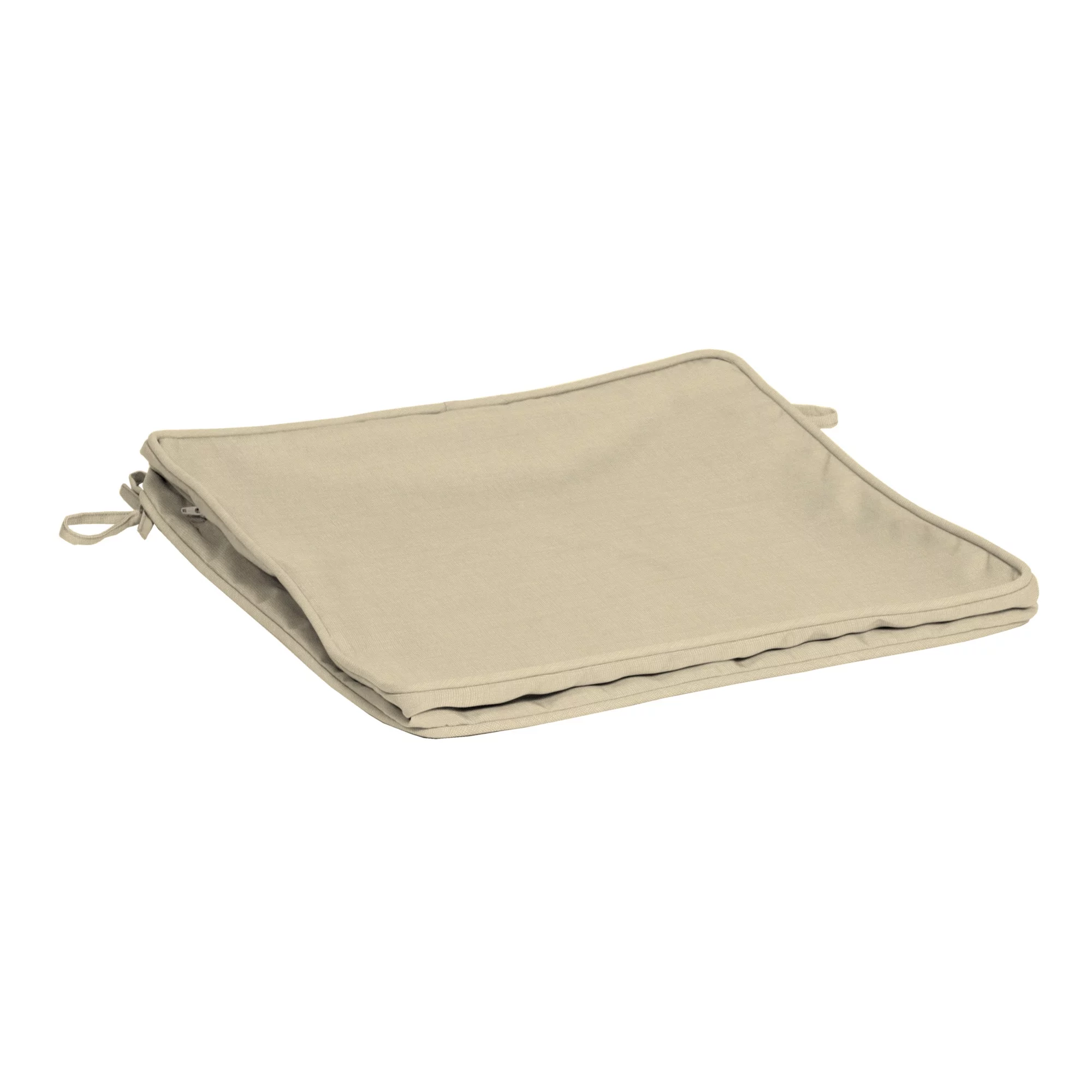Arden Selections ProFoam 20 x 20 in Outdoor Dining Seat Cushion Cover, Tan Leala