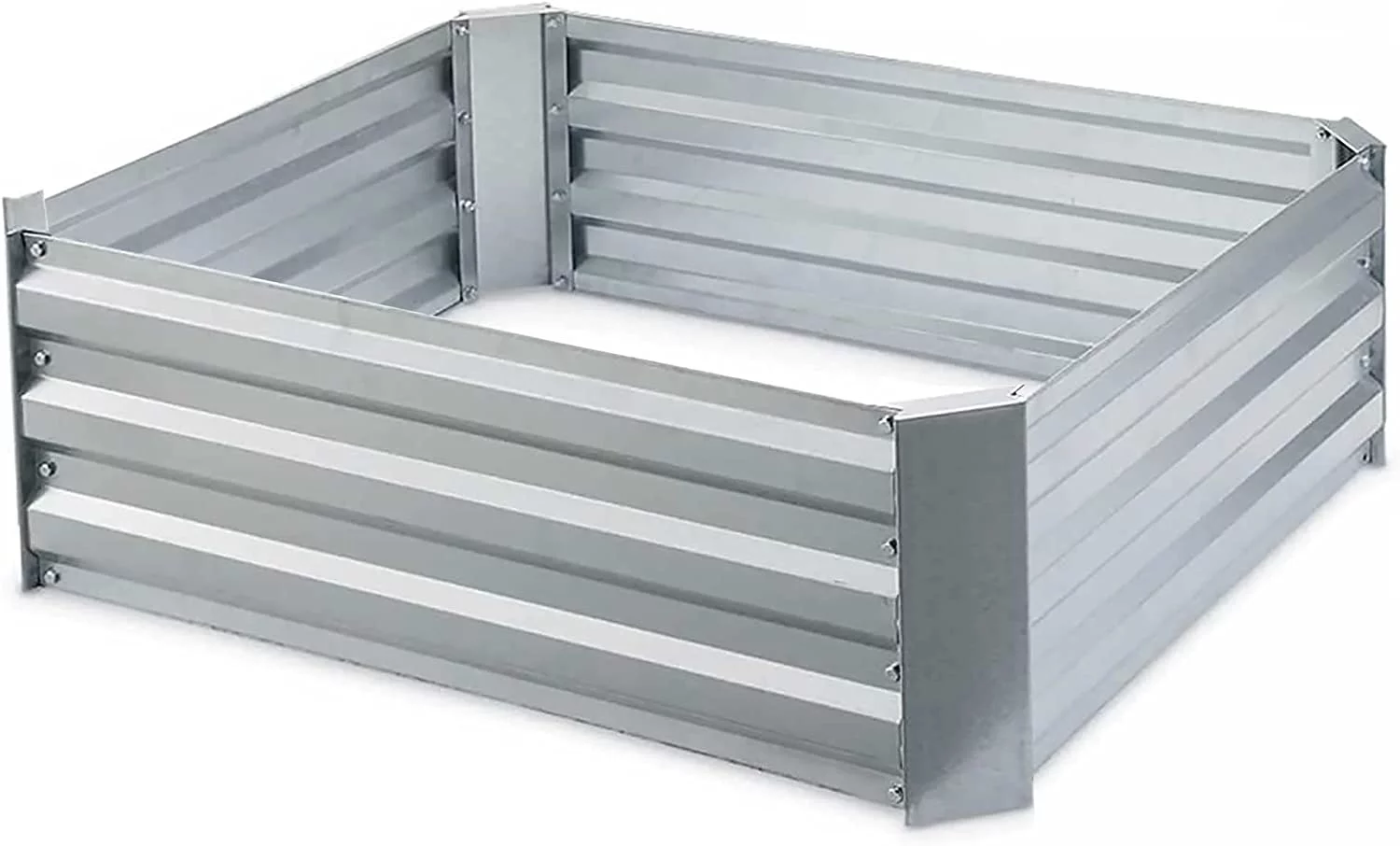 Grapevine PL10153 6A Galvanized Steel Raised Garden Bed, Square