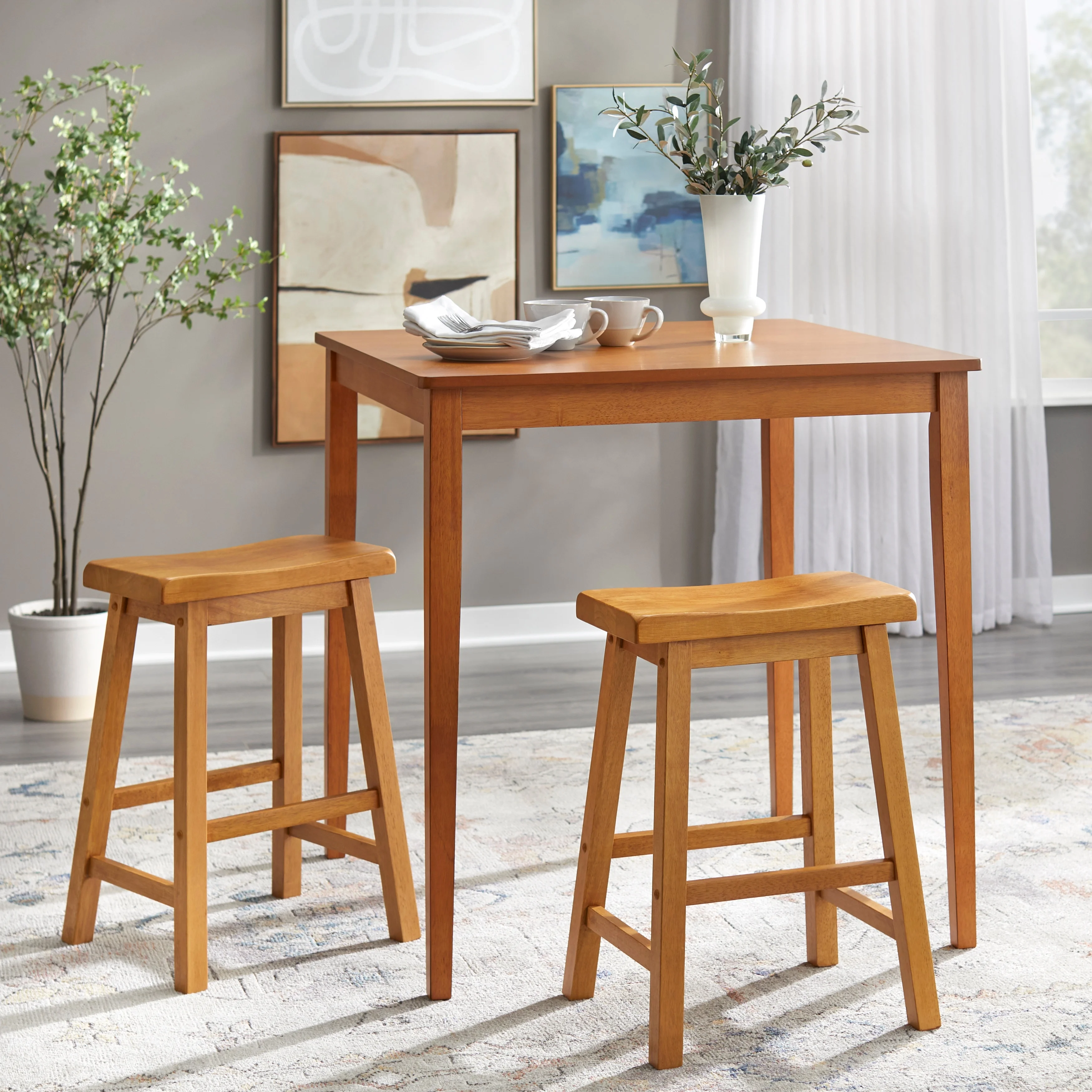 Simple Living  Belfast 3-piece Saddle Dining Set