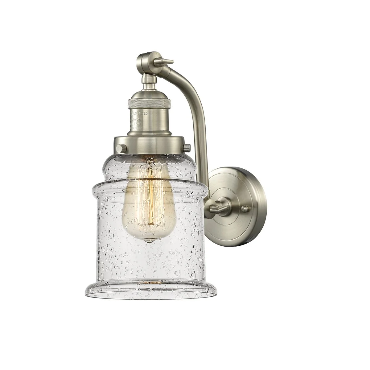 Innovations 515-1W-SN-G184-LED Canton 1 Light Sconce part of the Franklin Restoration Collection, Brushed Satin Nickel