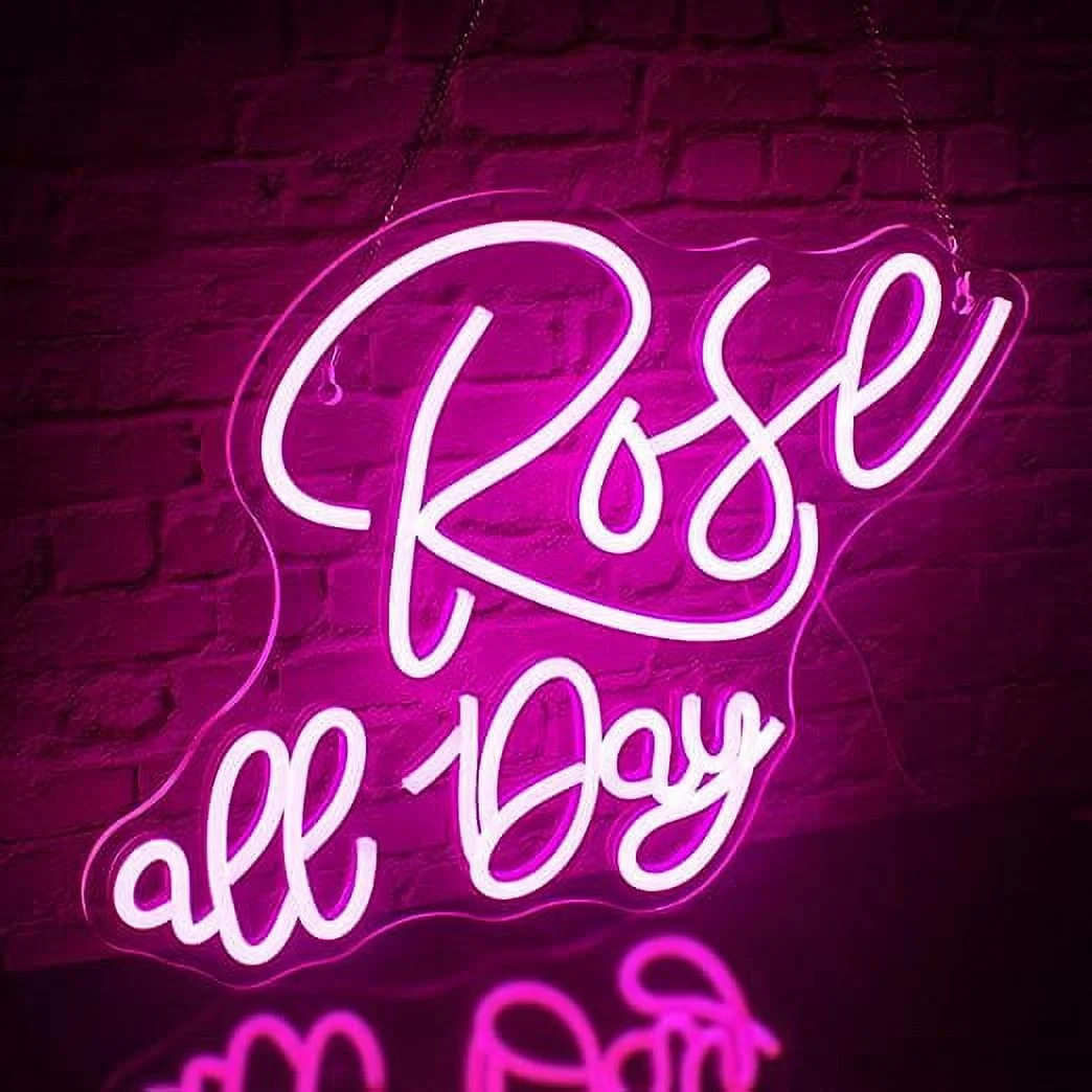 Wanxing Rose All Day LED Neon Light Signs USB Power for Bedroom Home Bar Wedding Party Decoration