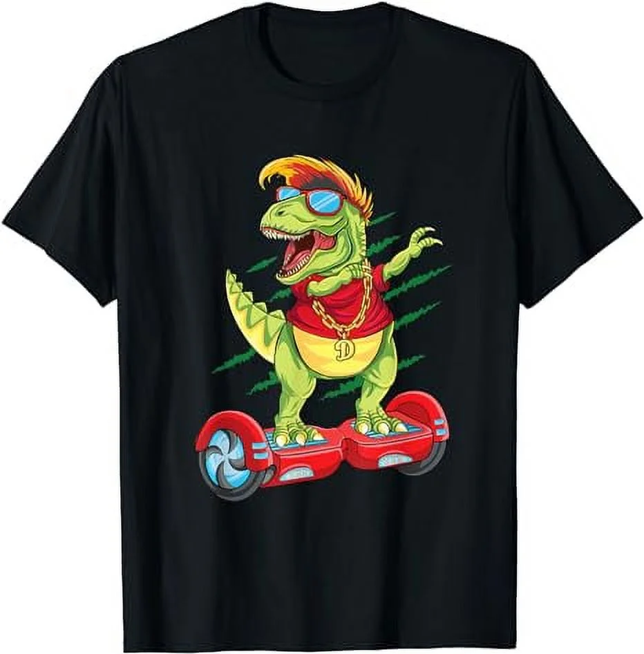 Dabbing Dinosaur Skater Electric Self Balancing Hoverboard T-Shirt