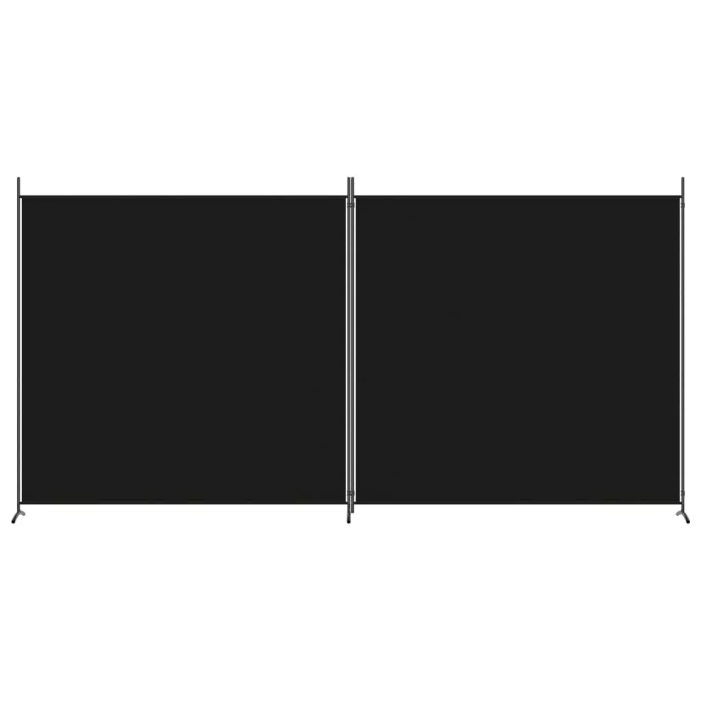 Anself 2-Panel Room Divider Black 137