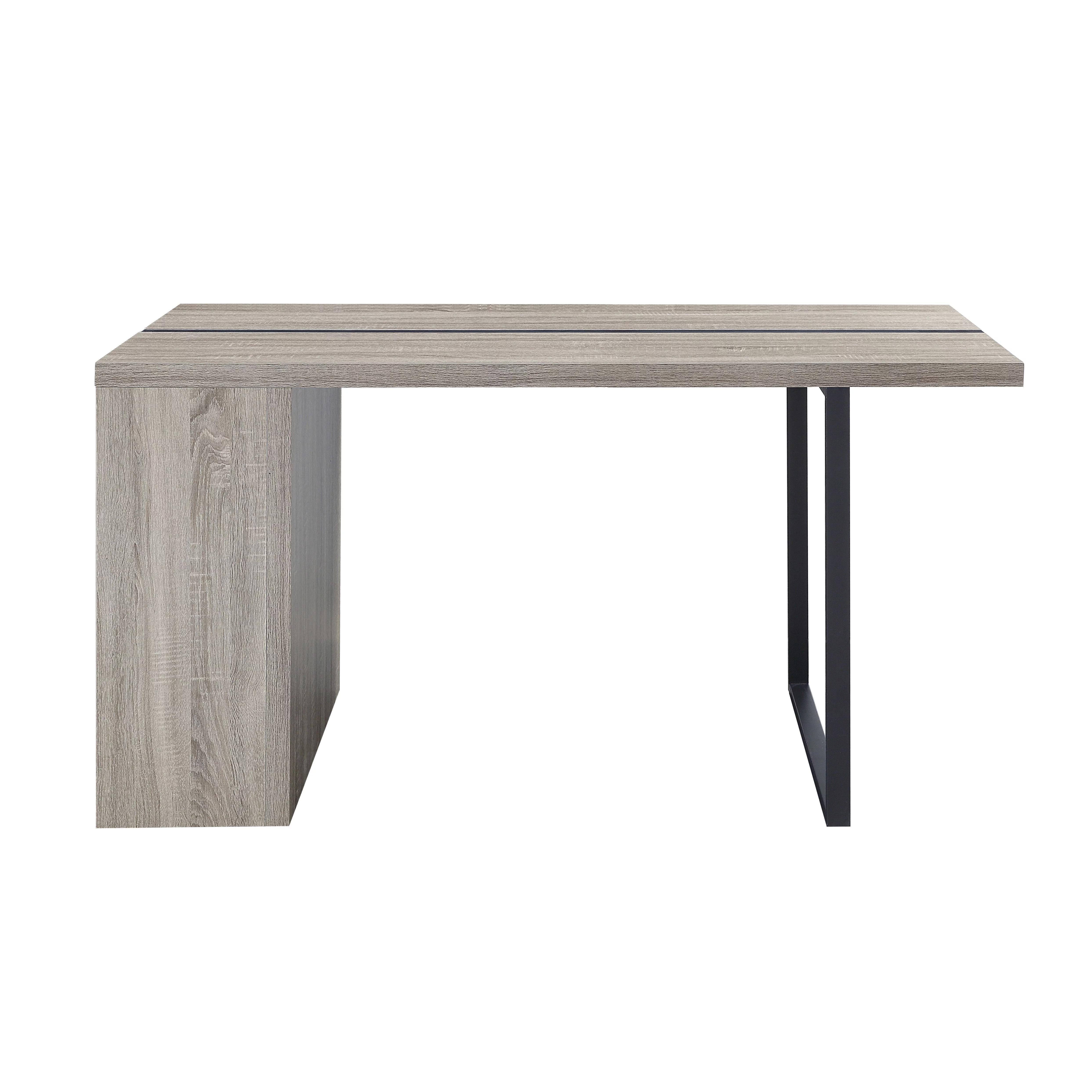 CoSoTower Dinning Table, Rustic Oak & Black Finish