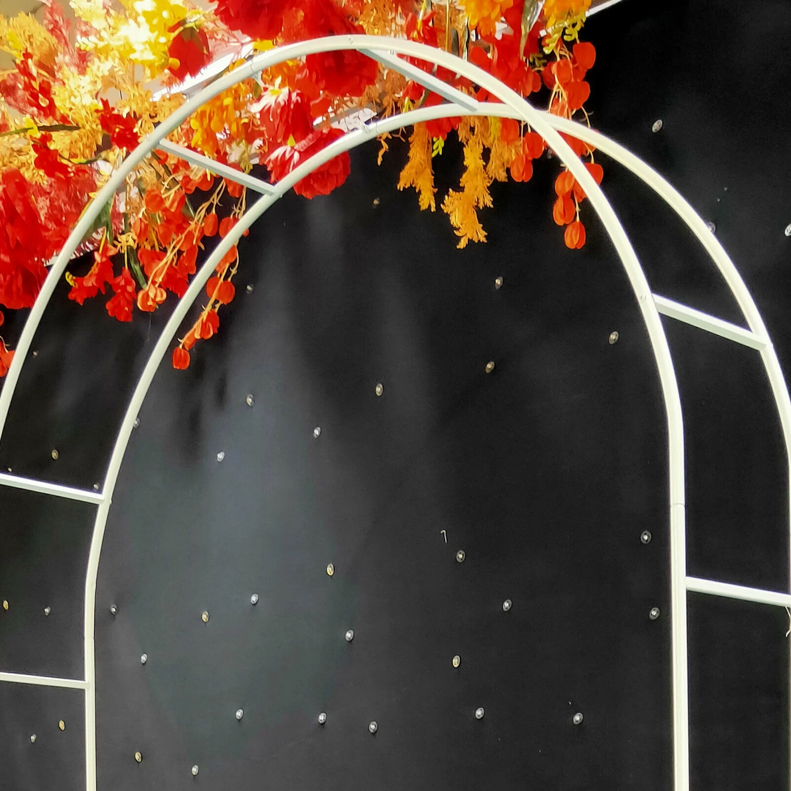 90.55” Wedding Arch Metal Frame Flower Balloon Garland Backdrop Plant Climbing Stand Party Event 7.5ft