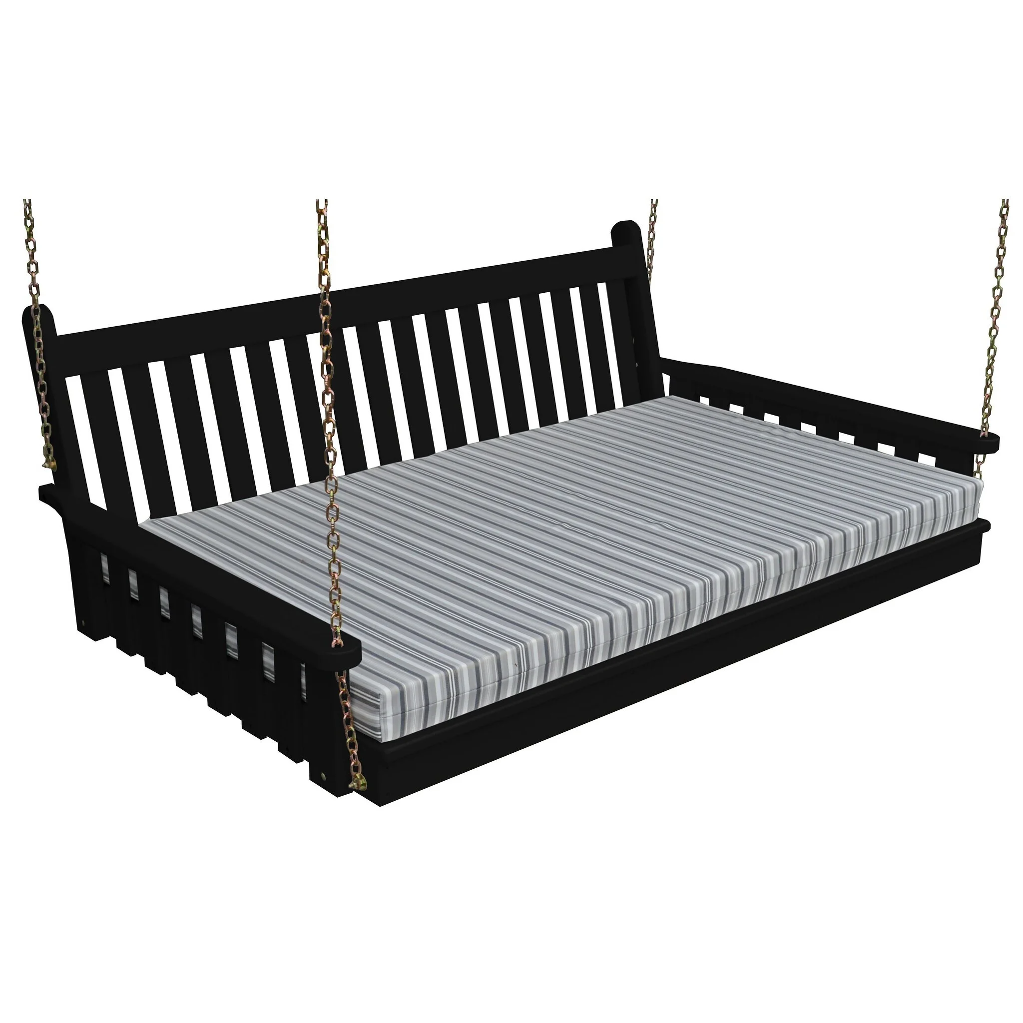 Kunkle Holdings, LLC Pine 6' Traditional English Swingbed Gray Stain