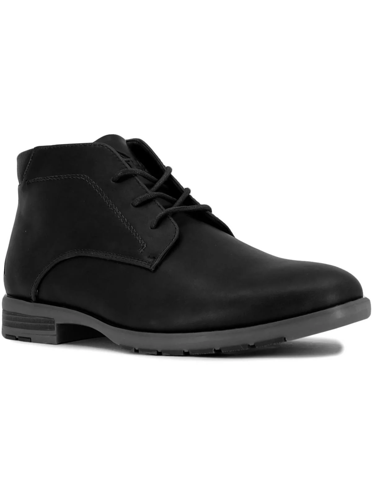 Nautica Mens Largo Faux Leather Ankle Chukka Boots