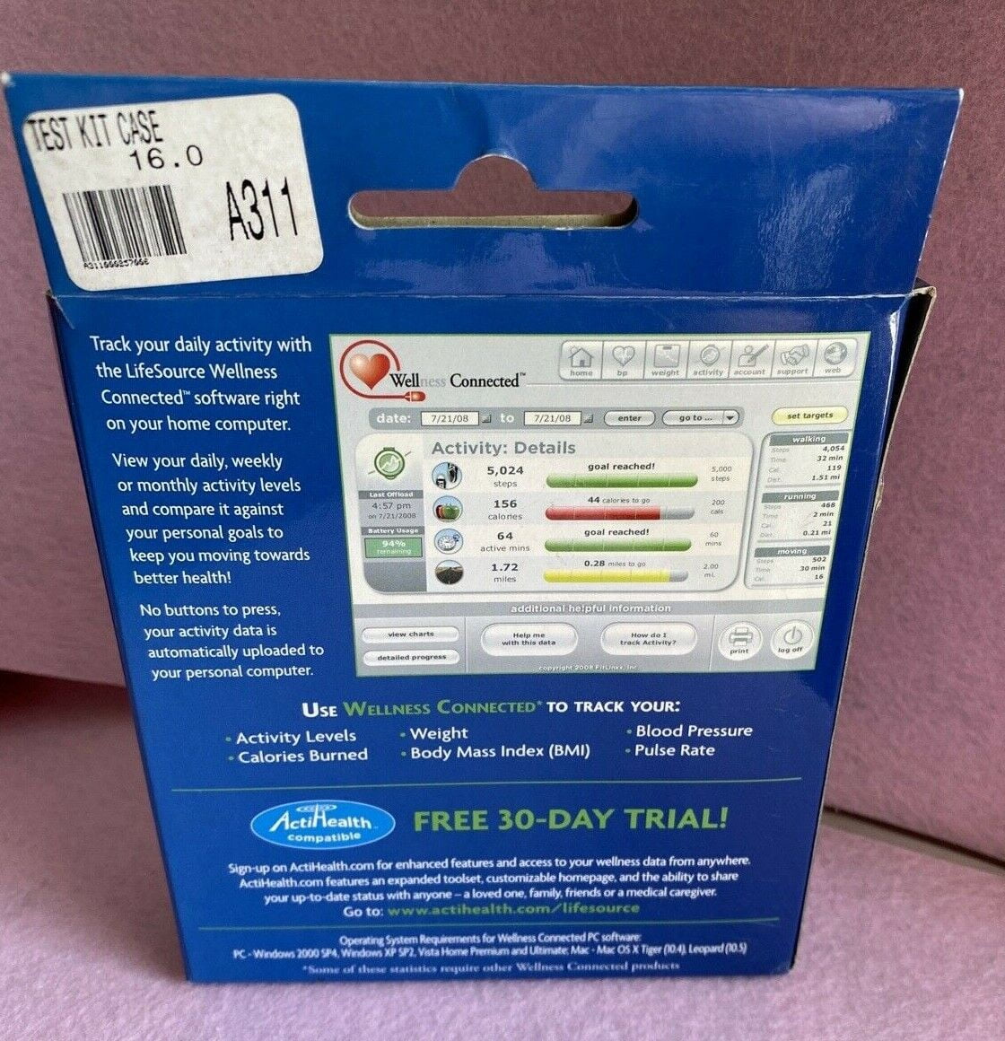 A & D Medical Life Source  Activity Monitor, 1 ea