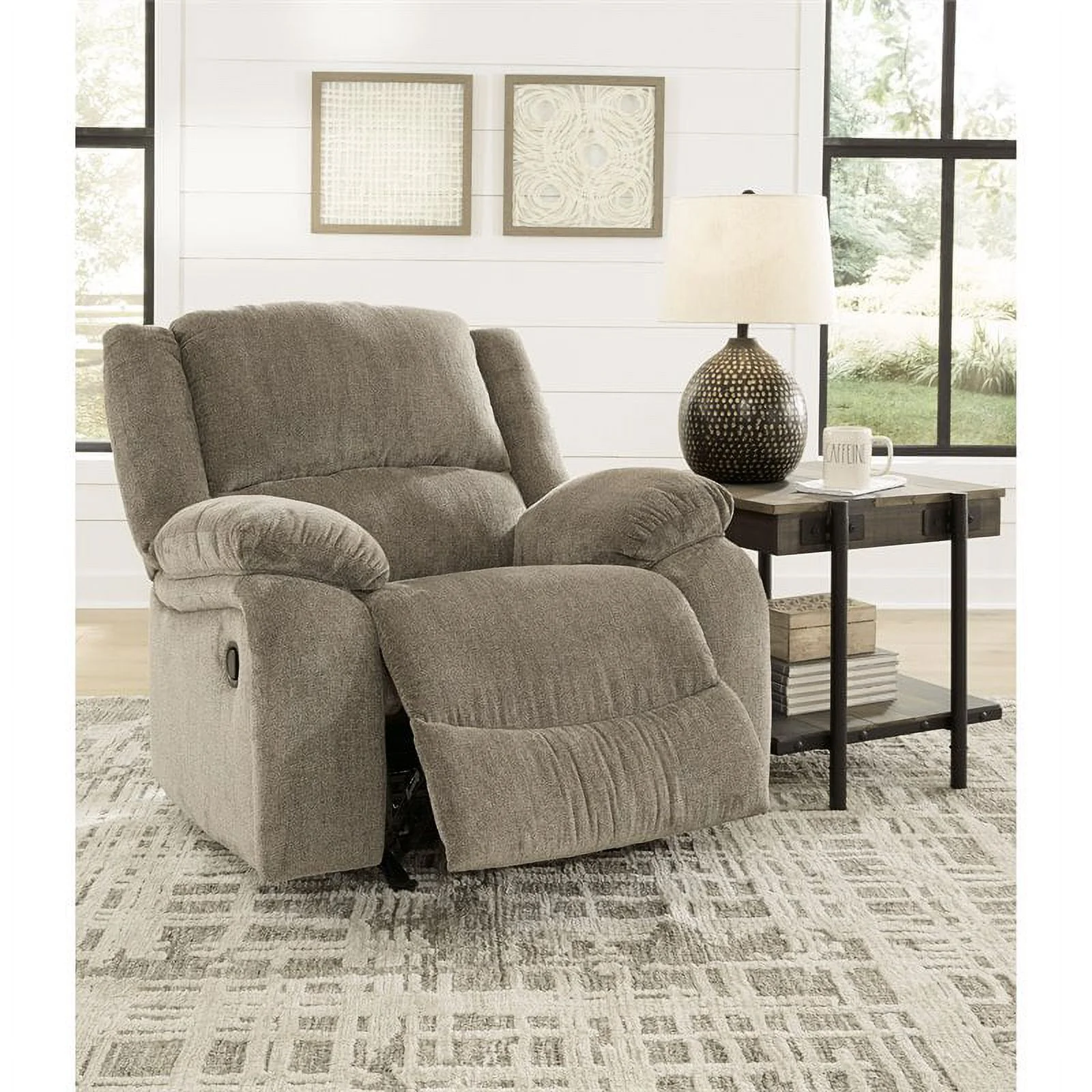 Bowery Hill Power Rocker Recliner in Pewter
