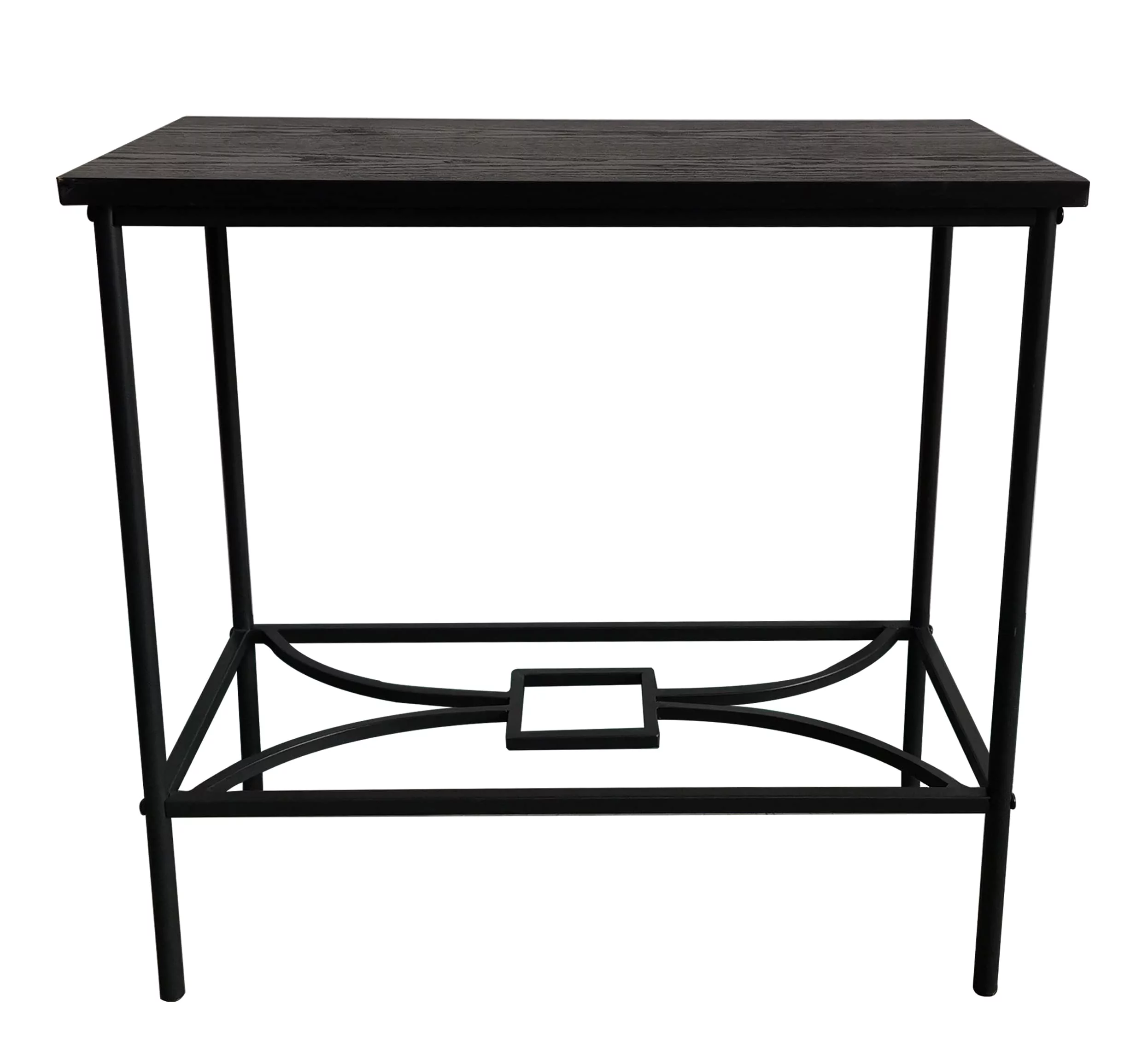 Kings Brand Furniture Simple & Classy Side Table for Living Room, Black Metal & Wood