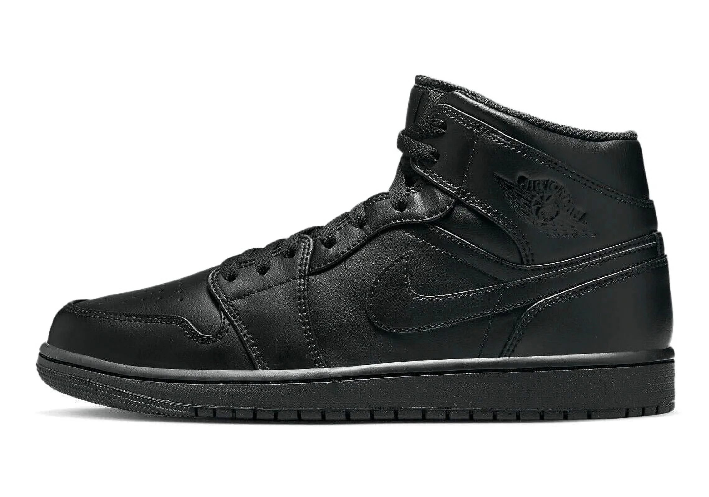 Men's Jordan 1 Mid Black/Black-Black (554724 093) - 9.5