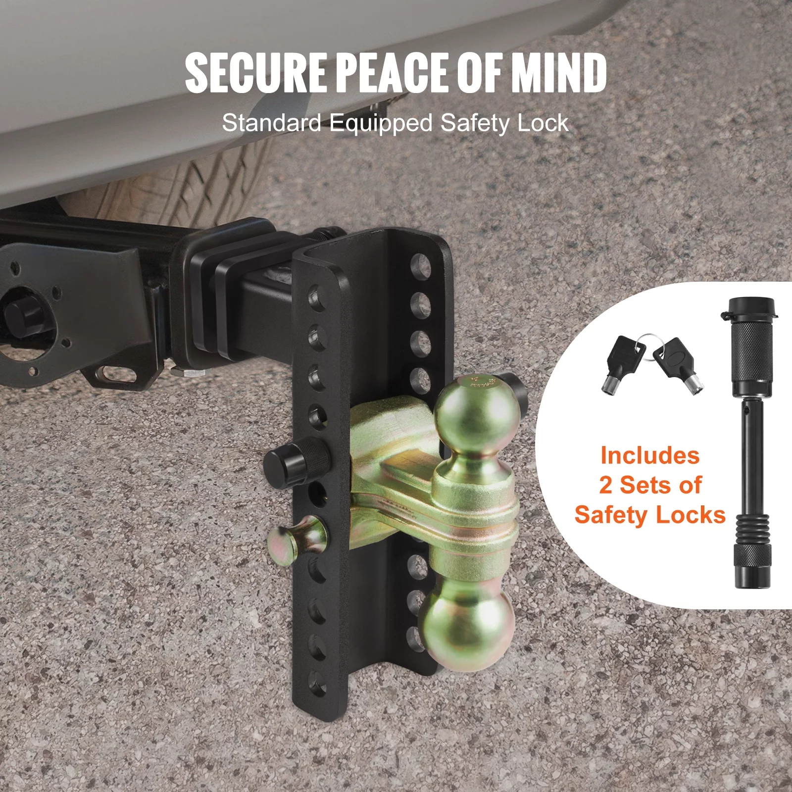 BENTISM Adjustable Trailer Hitch Tow Hitch Ball Mount 2