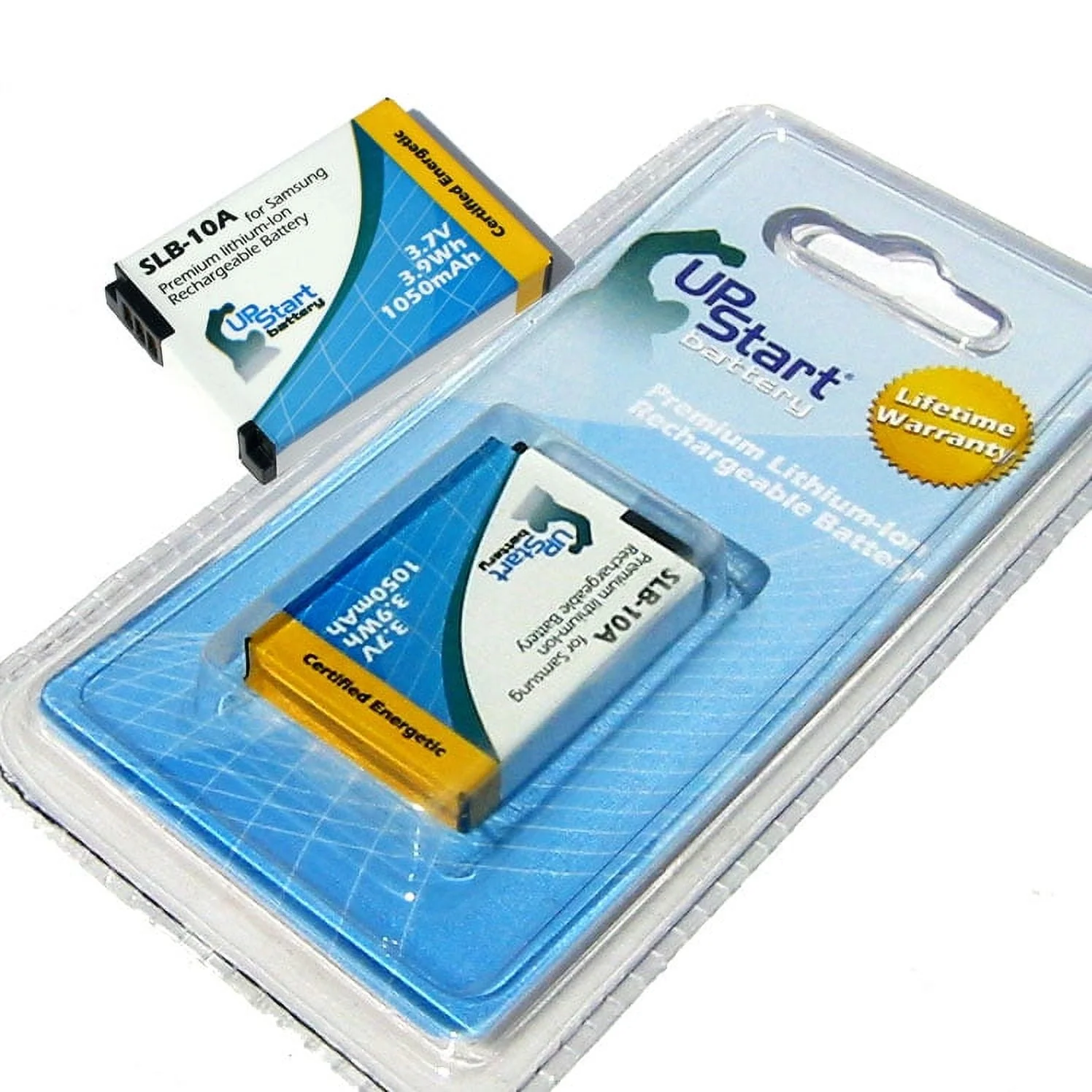 2x Pack - UpStart Battery Samsung WB280F Battery - Replacement for Samsung SLB-10A Digital Camera Battery (1050mAh, 3.7V, Lithium-Ion)