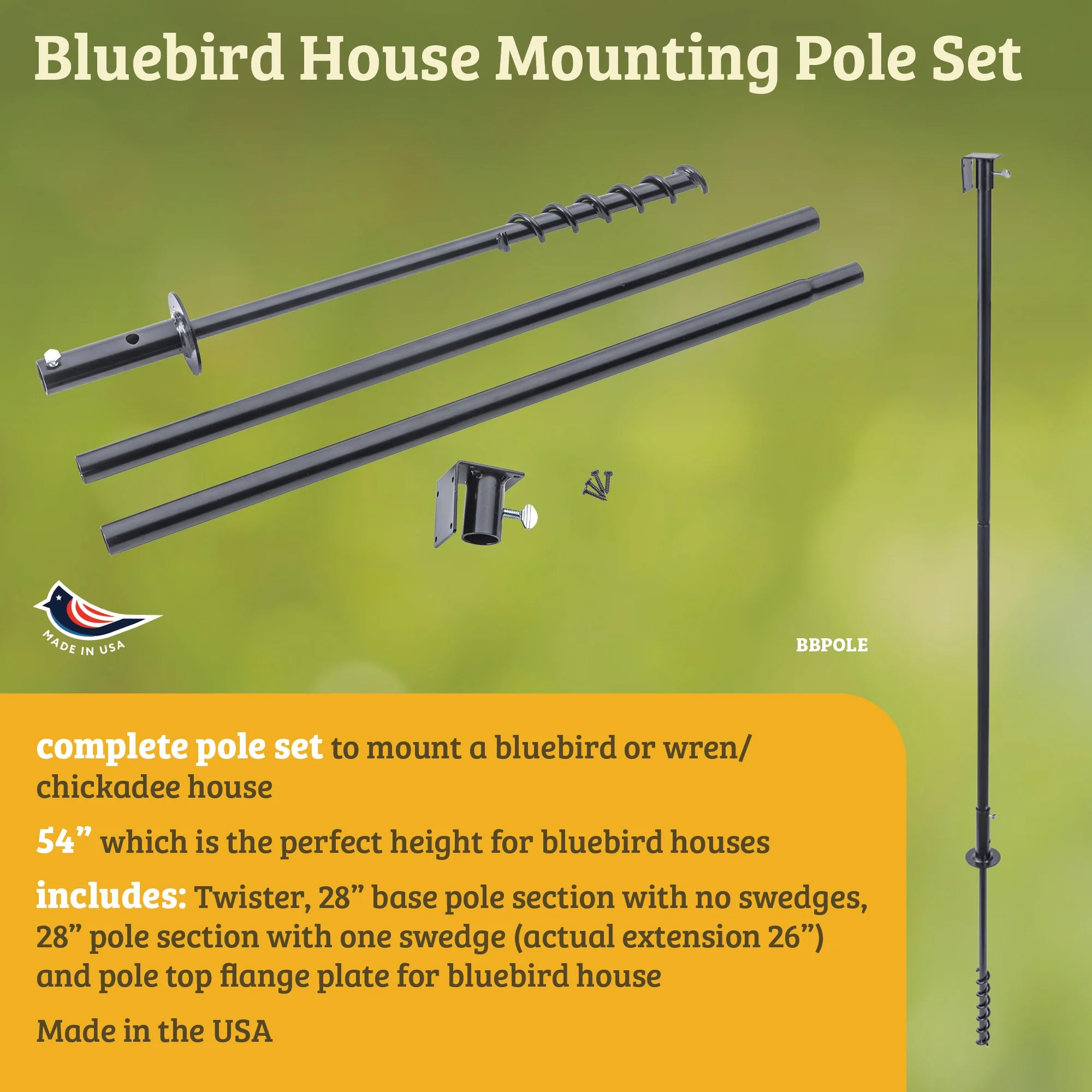 Birds Choice Bluebird House Pole