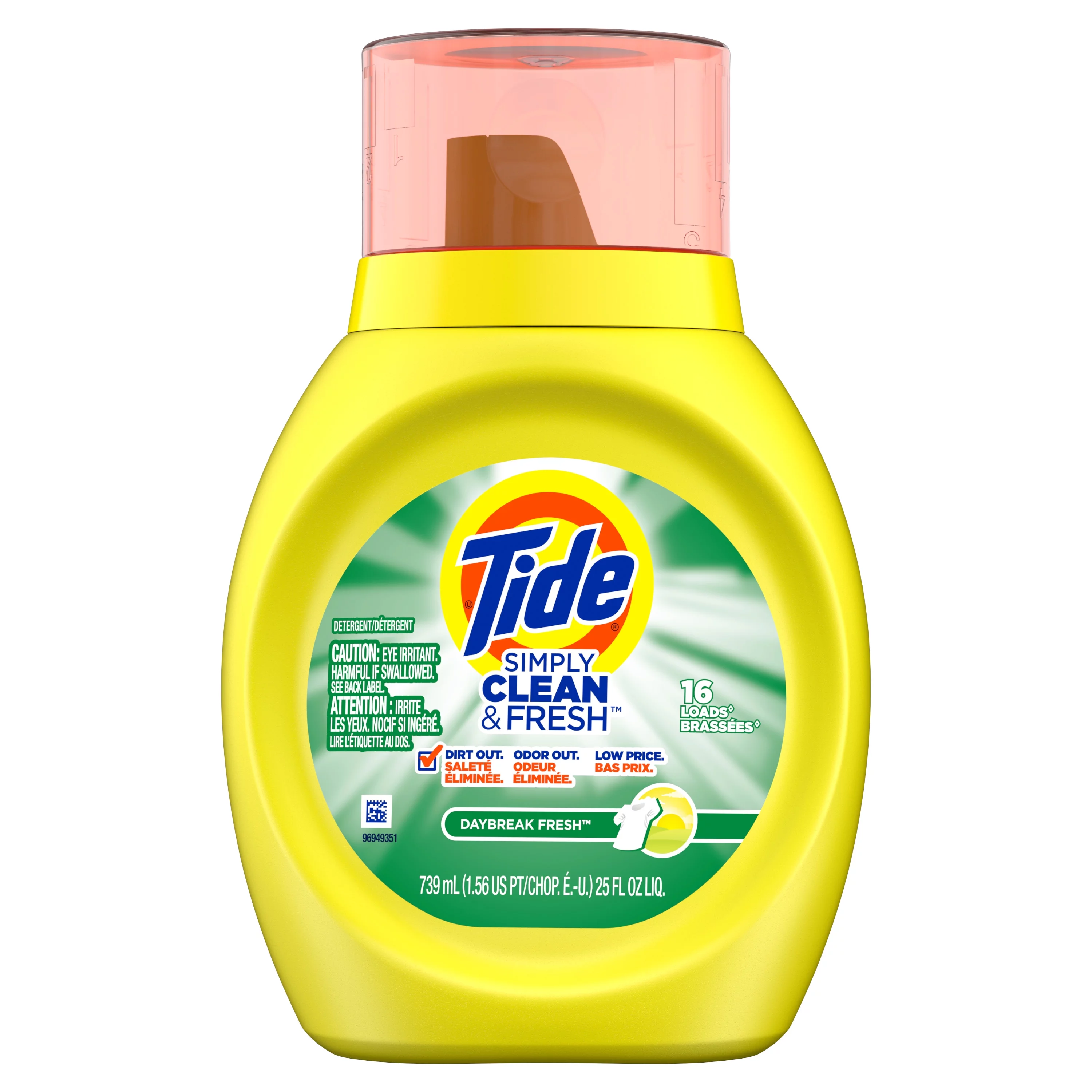 Tide Simply Clean & Fresh HE Liquid Laundry Detergent, Daybreak Fresh Scent, 16 Loads 25 Oz
