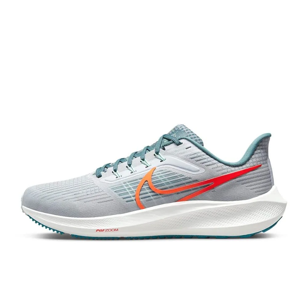 NIKE Men's Air Zoom Pegasus 39 Running Shoes Size 9 Pure Platinum Total Orange Mineral Slate