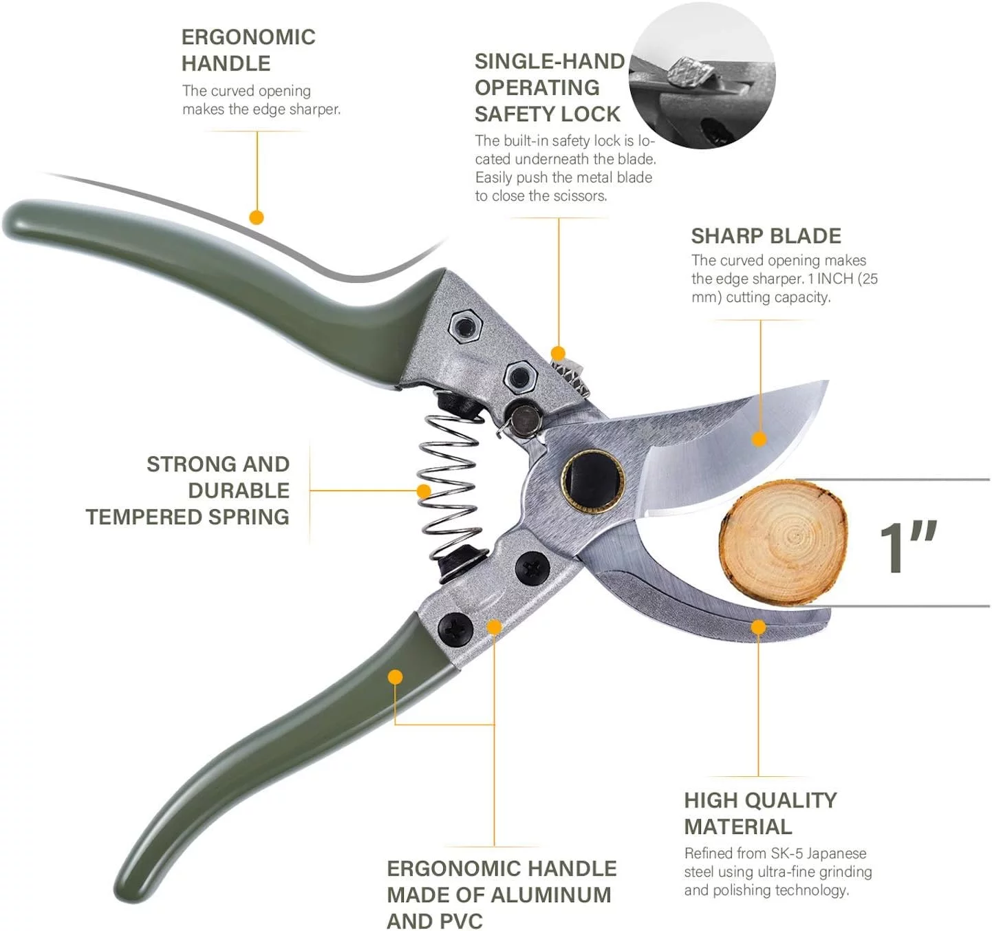 Bypass Garden Pruning Shears 8