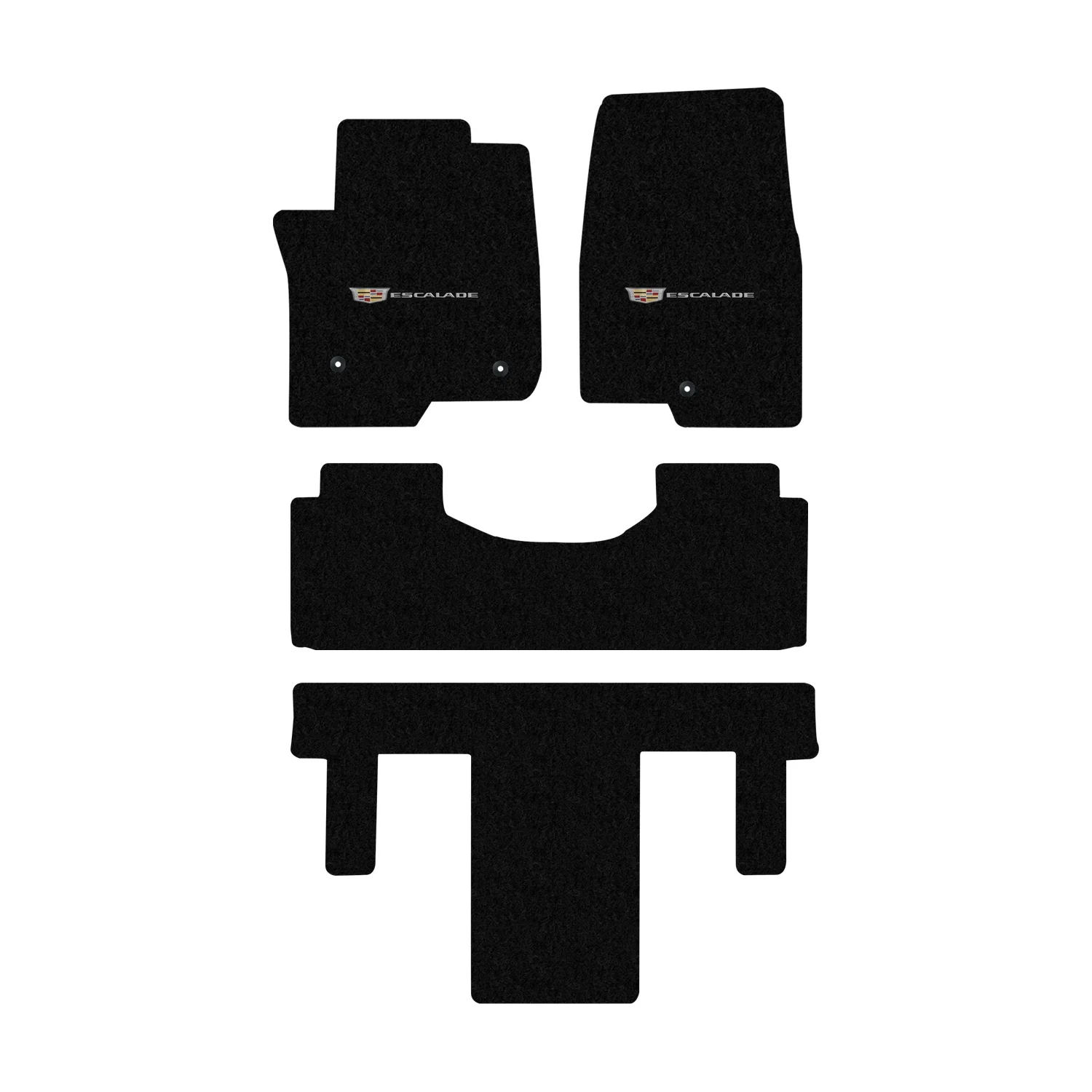 Lloyd Mats Custom Fit Floor Mats for Cadillac Escalade ESV 2021-On LogoMat 4Pc Set With 2nd Row Buckets Charcoal