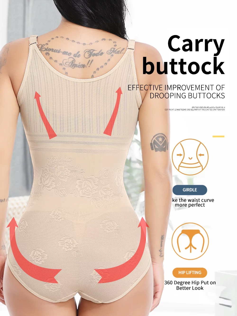 VASLANDA Women Waist Trainer Bodysuit Fajas Postparto Slim Full Body Shapewear Tummy Control Corset