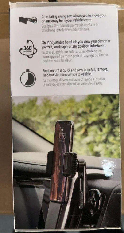 Scosche Universal FreeFlow Car Vent Mount Device Holder Non-Magnetic Adjust