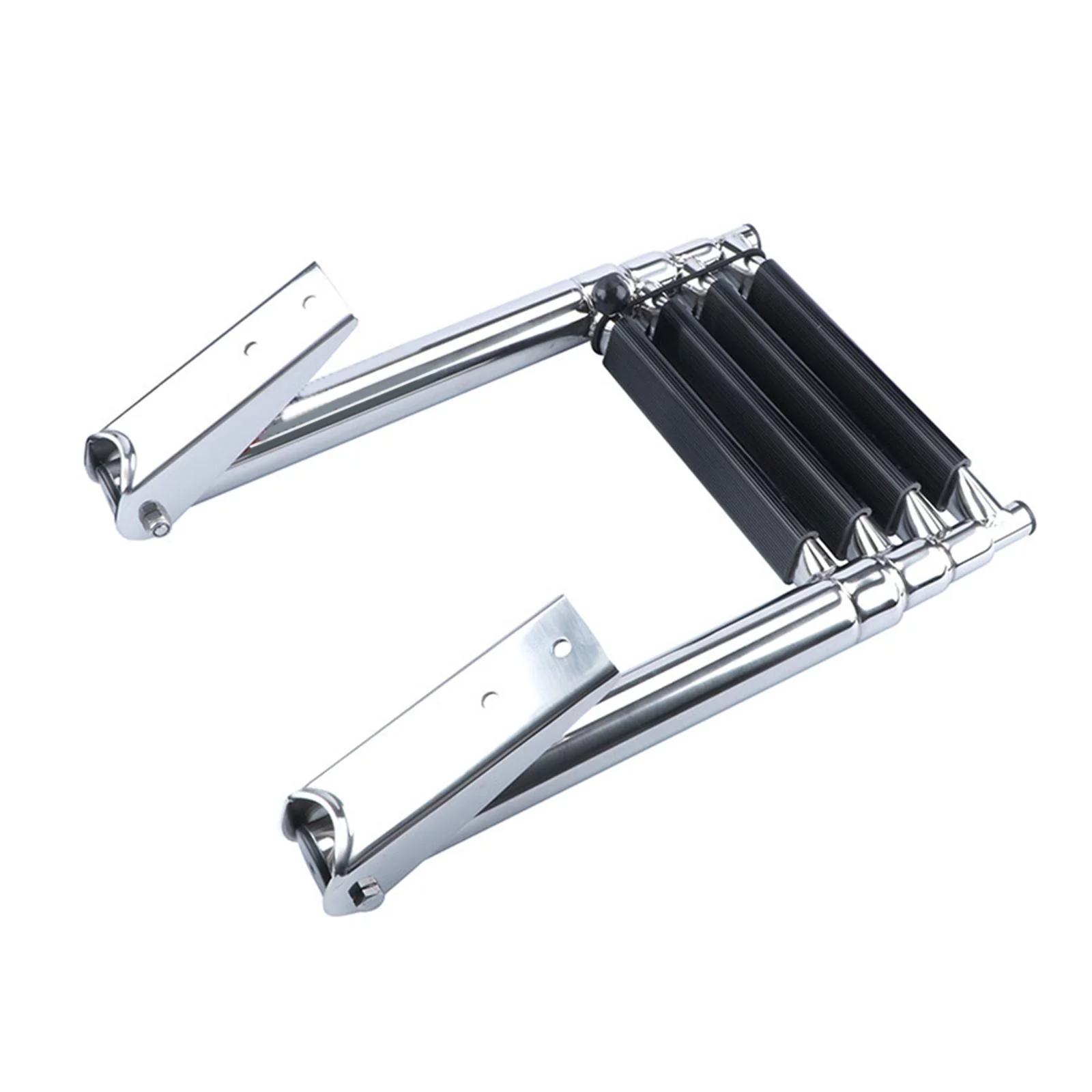 Telescoping Pontoon Boat Ladder Extendable Ladder Stainless Steel Removable Steps Ladder for Speedboat, Marine Yacht, Dinghy 4 Steps