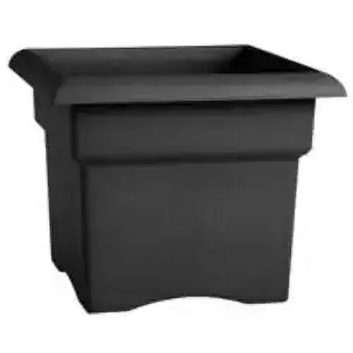 Bloem 57914 Veranda Box Planter Thick Wall Design Black