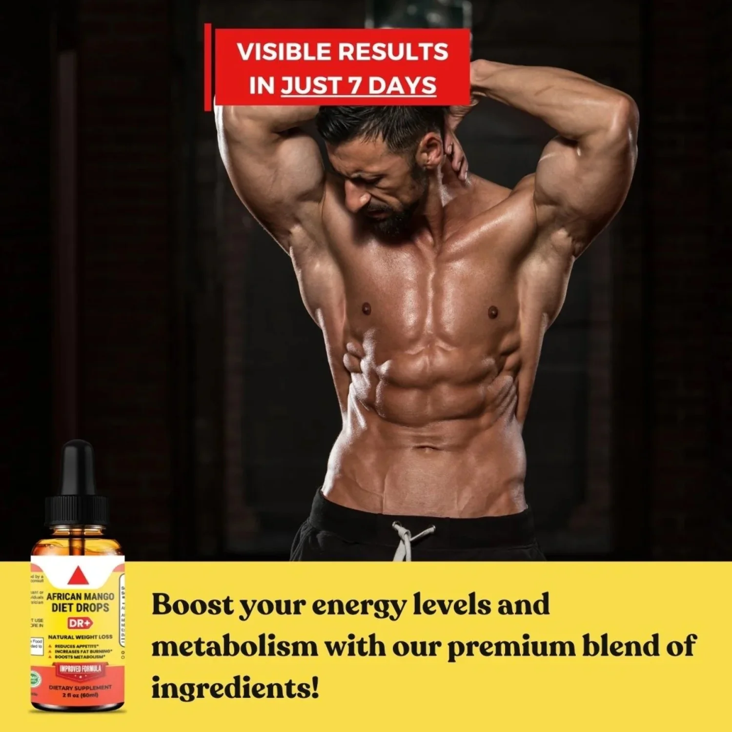 African Mango Wellness Drops - Diet Drops Suppress Appetite Boost Energy Fast Results 2oz | 4-Pack