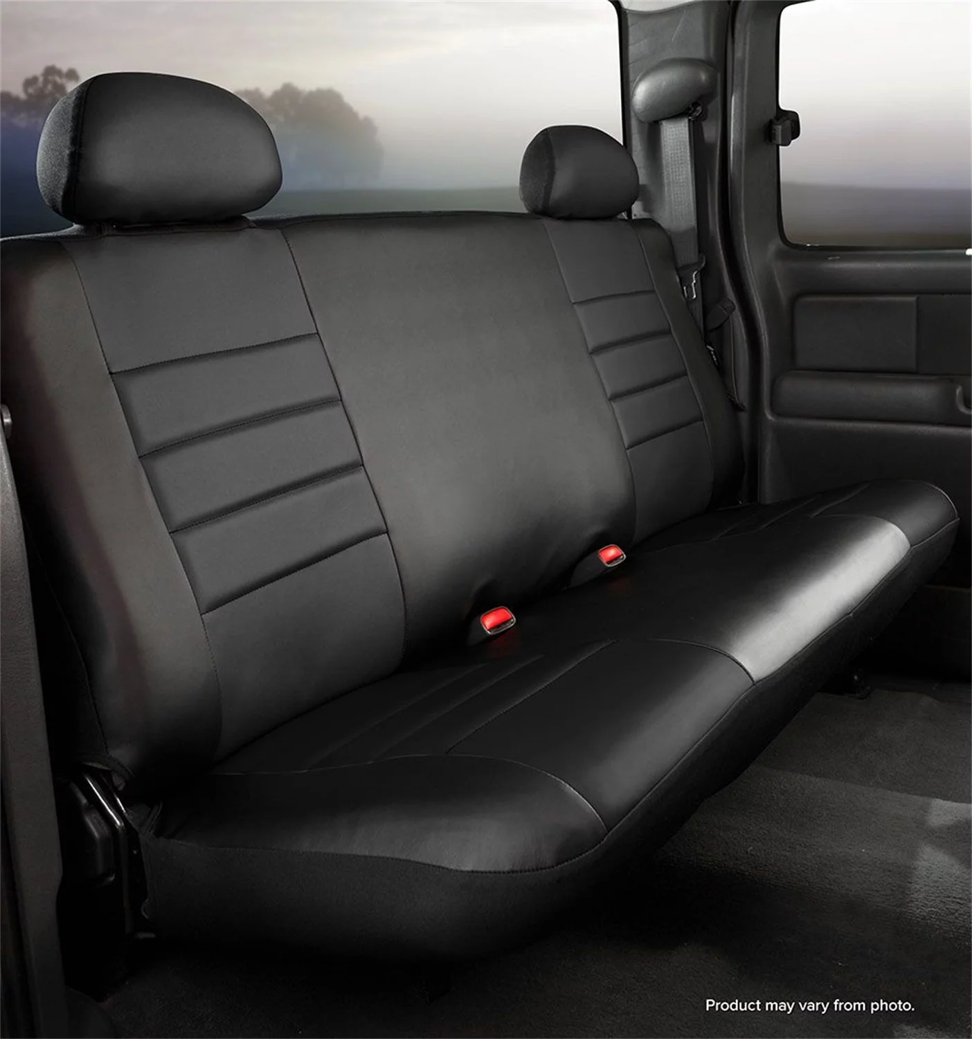 Fia Inc. SL62-43 BLK/BLK FIASL62-43 BLK/BLK 02-08 RAM 1500/2500/3500 SL REAR BENCH SEAT COVER BLK/BLK