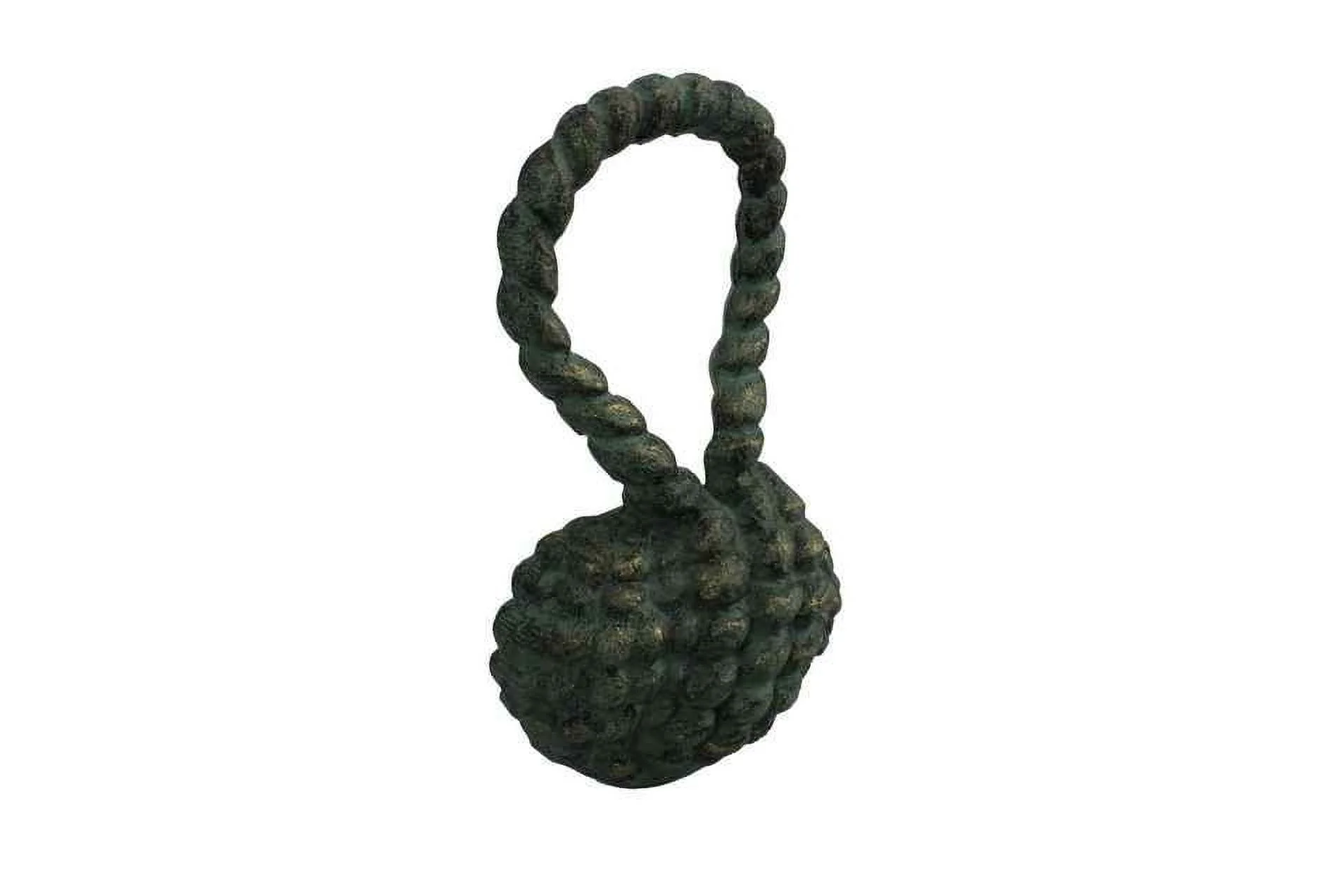 Handcrafted Model Ships  10 in. Cast Iron Sailors Knot Door Stopper - Antique Bronze