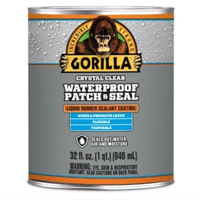 Gorilla 105341 Waterproof Patch & Seal, Clear, 32-oz. Liquid - Quantity 6