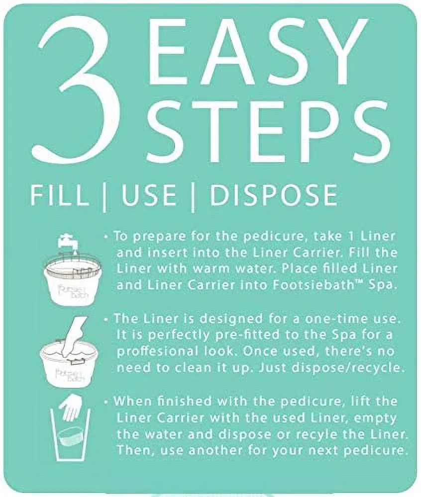 Footsie Foot Bath Liners, 10 Count