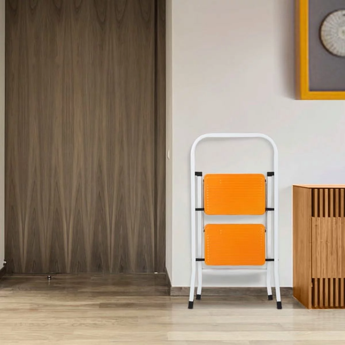 2 Step Ladder Folding Step Stool Steel Anti-Slip Sturdy Wide Pedal – Holds up to 330 pounds