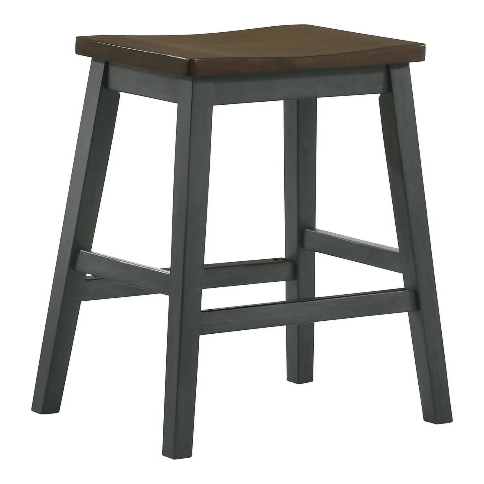 Furniture of America Silva Wood 5-Piece Counter Dining Set in Antique Gray