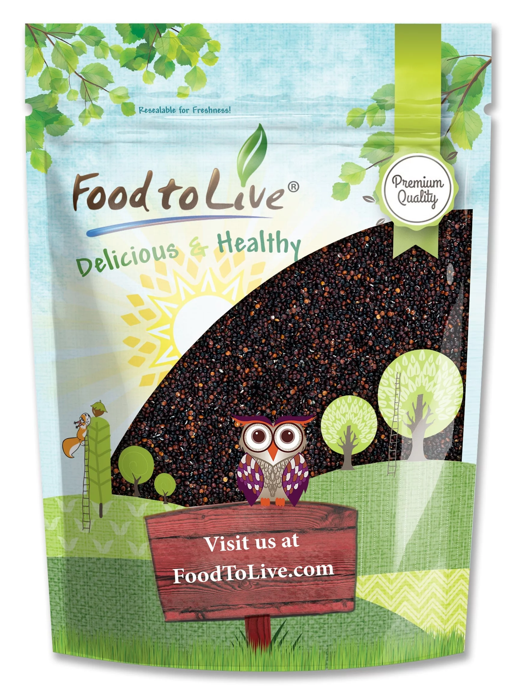 Black Quinoa, 3 Pounds — Raw, Sproutable — by Food to Live