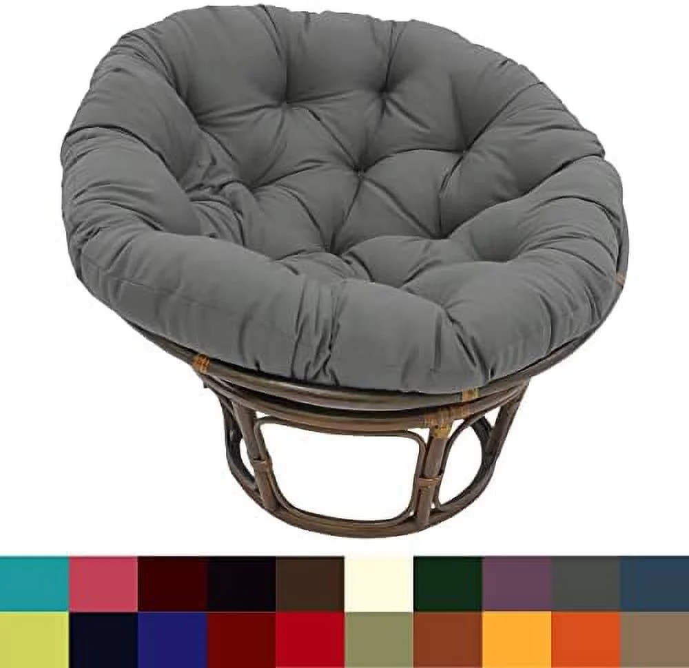 HBROLJF Bali 42-inch Papasan Chair with Twill Cushion Indigo